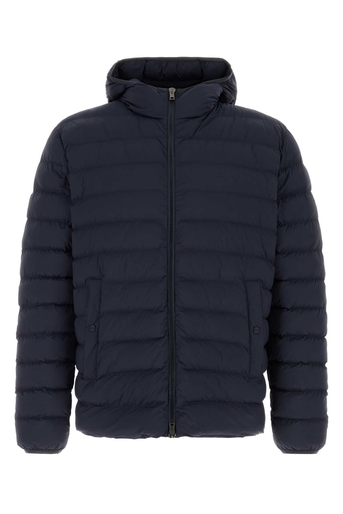 Herno Resort Jacket In Light Stretch Nylon In Blue