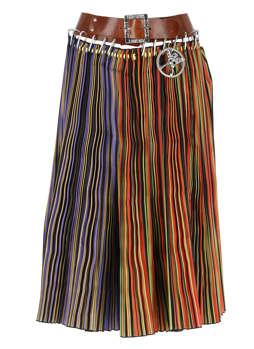 Chopova Lowena Pleated Long Skirt With Belt
