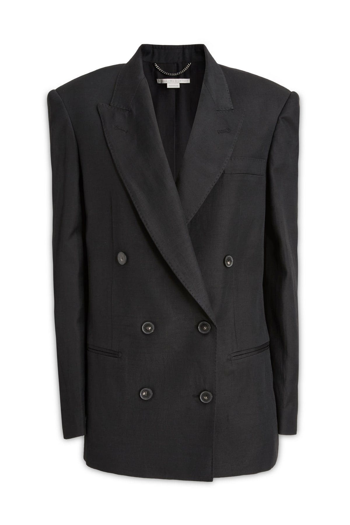 Stella Mccartney Double-breasted Wool Blazer In 1000