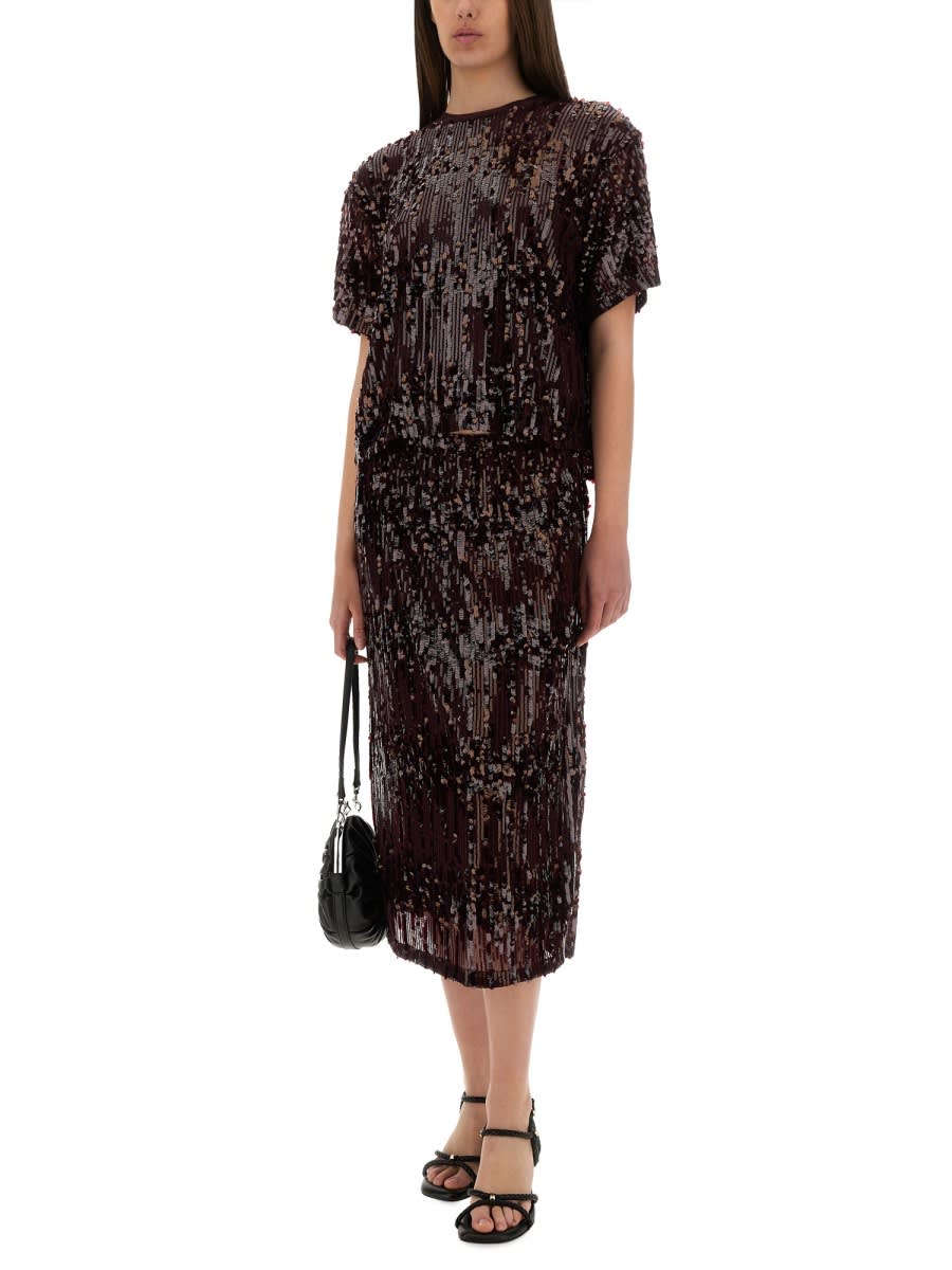 Baum Und Pferdgarten Juli Top With Sequins In Brown