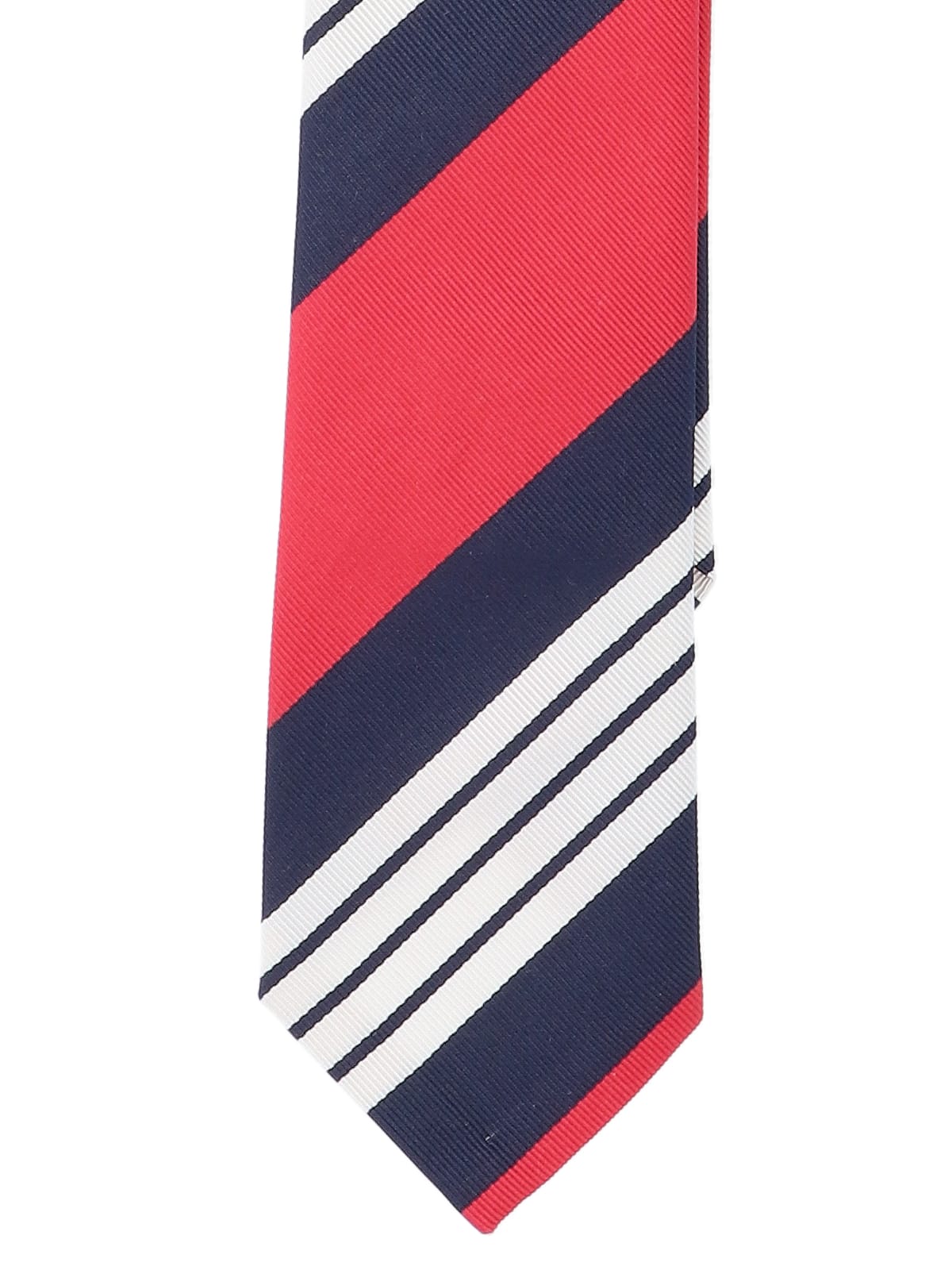 Shop Thom Browne Striped Tie In Multicolor
