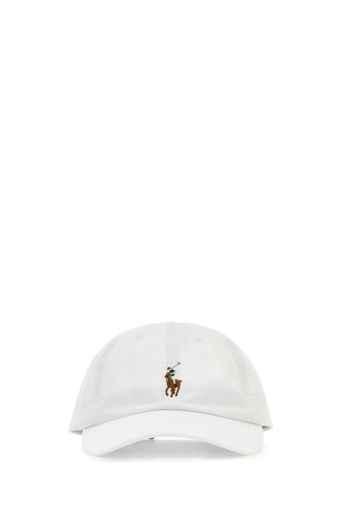 White Stretch Cotton Baseball Cap