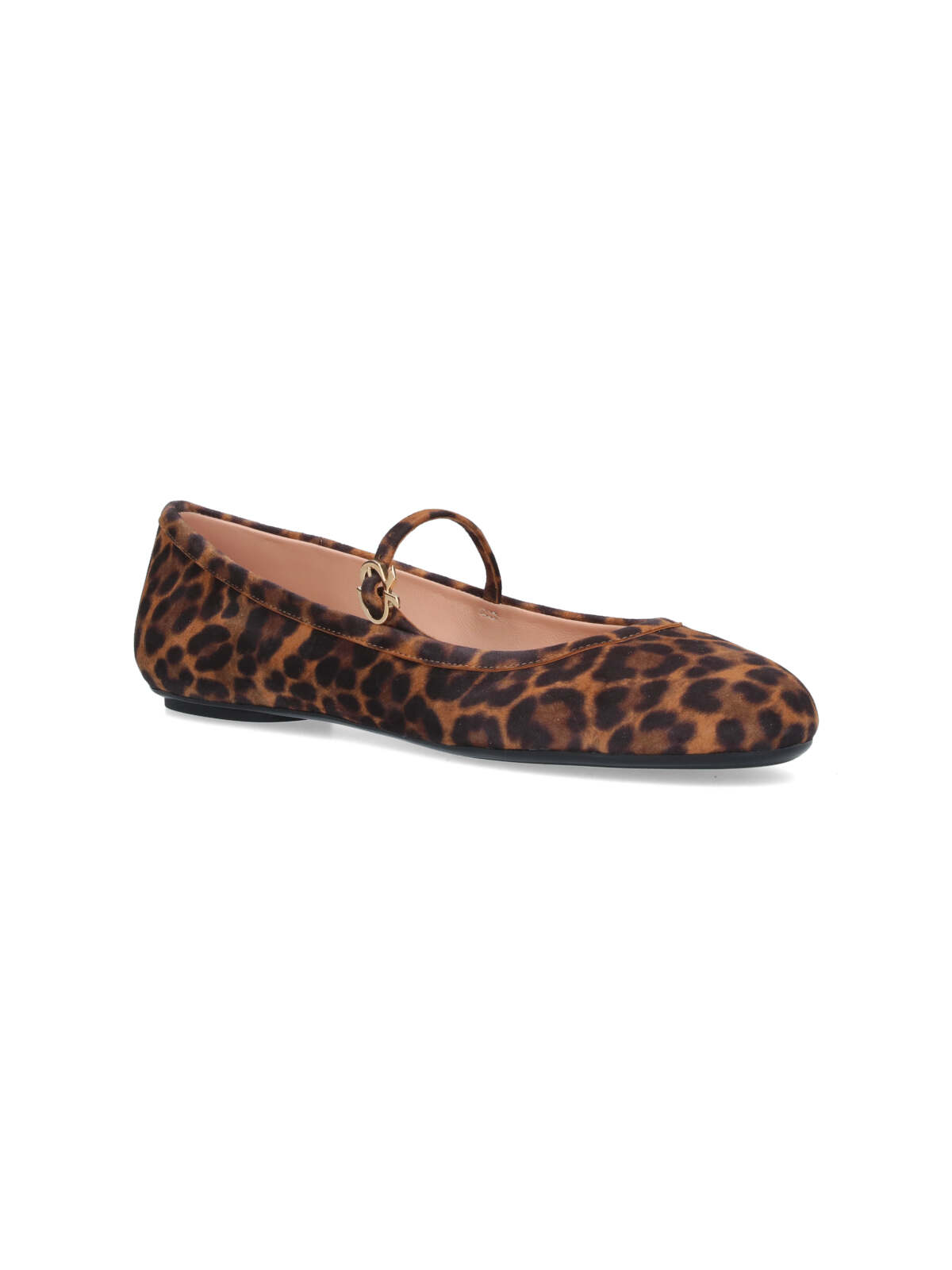 Gianvito Rossi Carla Leopard-print Suede Mary Jane Ballet Flats In Cmdallp