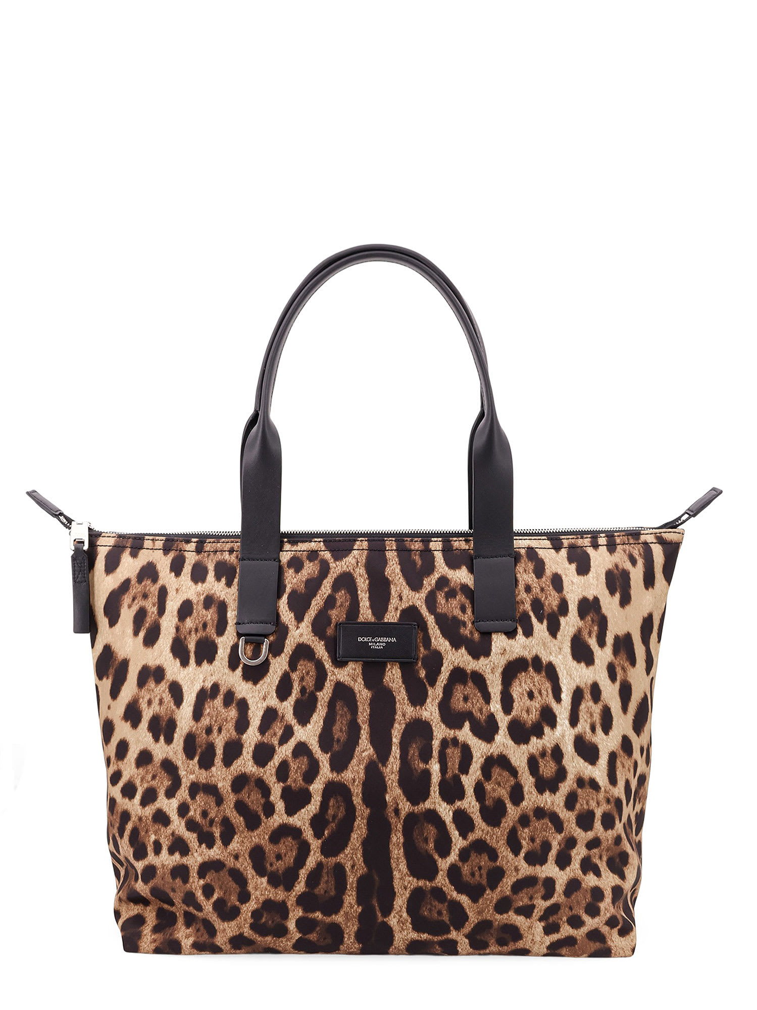 Dolce & Gabbana Nylon Shoulder Bag With Animalier Print In Animal Print