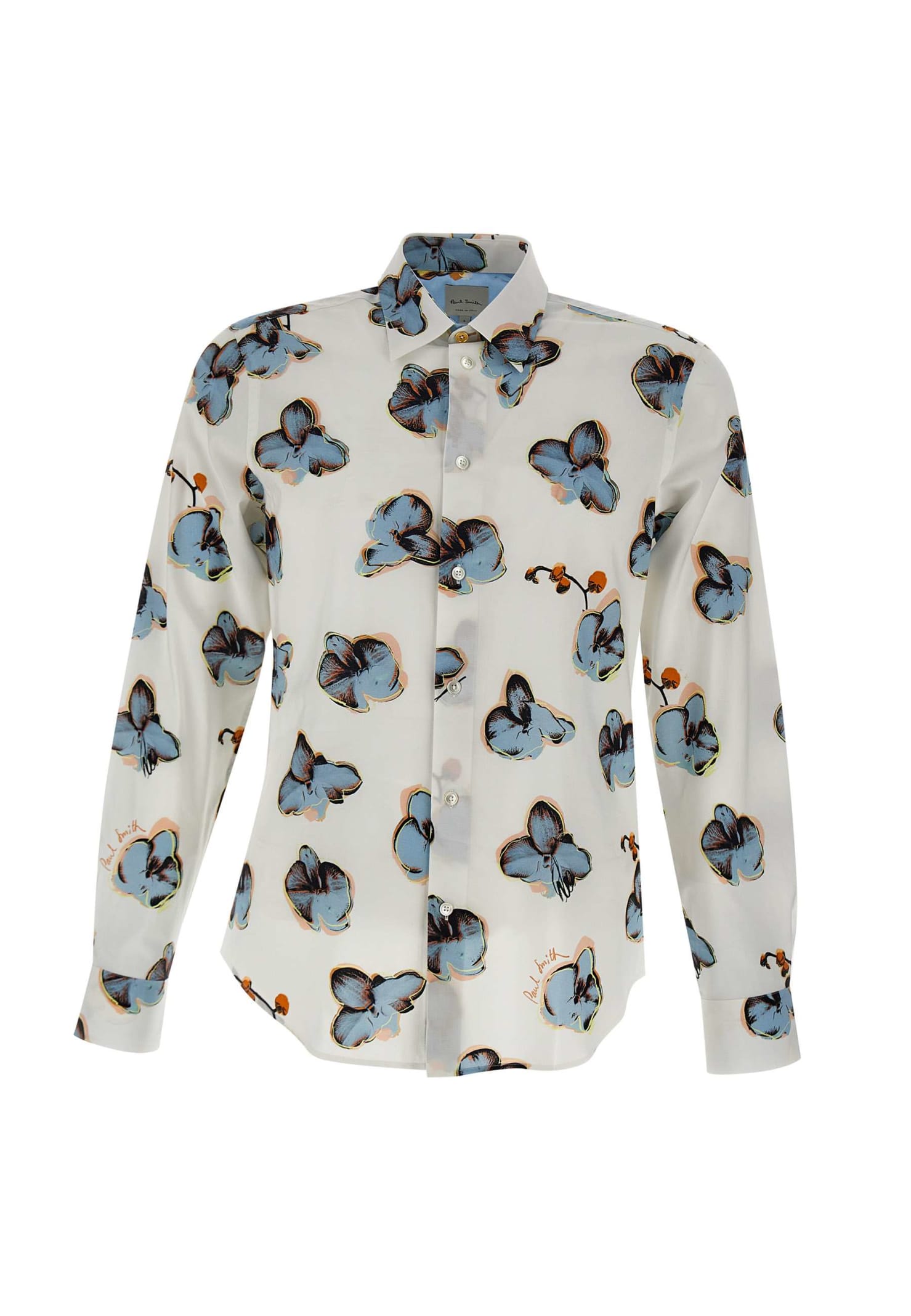 Shop Paul Smith Cotton And Viscose Shirt In White