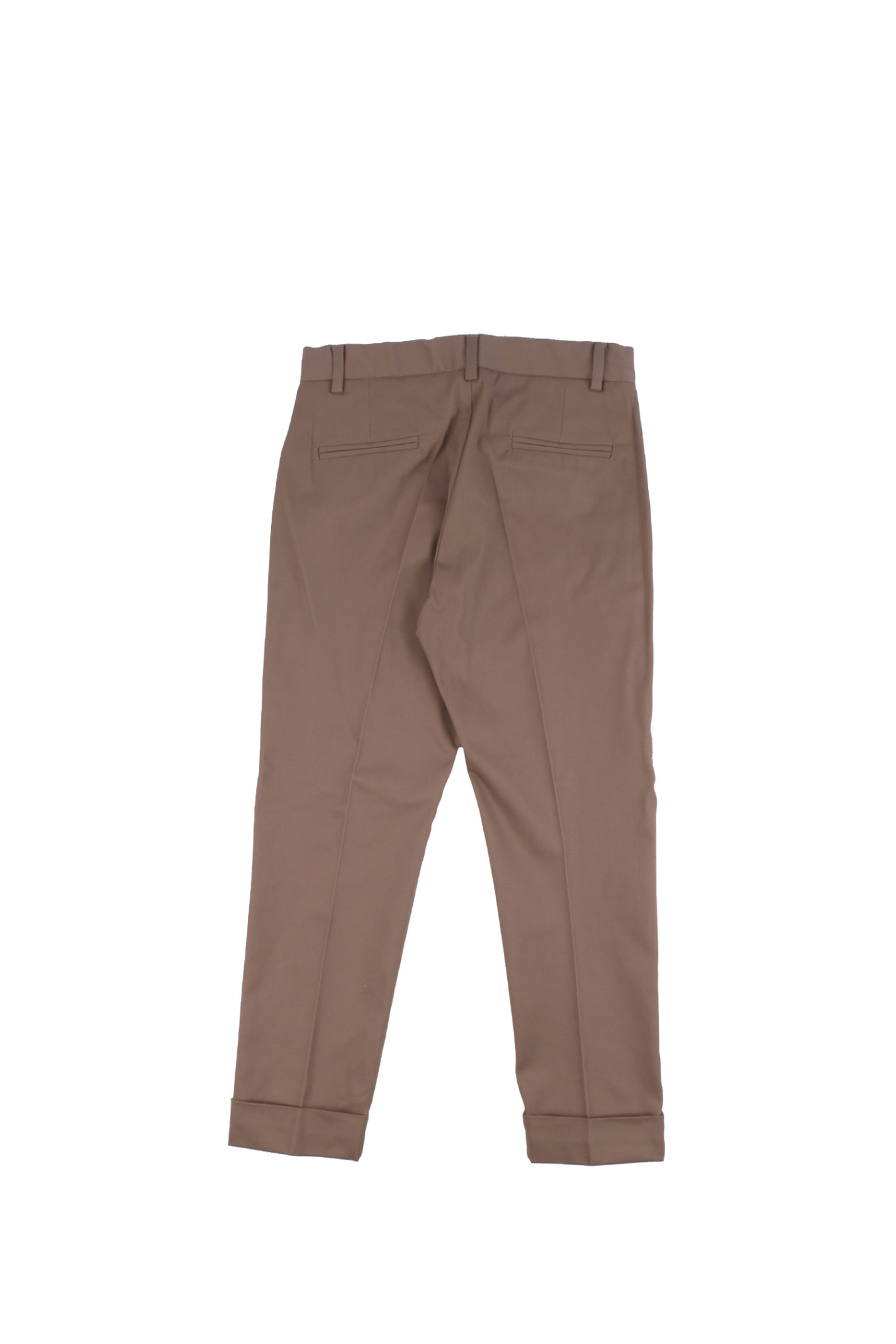 Shop Manuel Ritz Cotton Pants In Brown