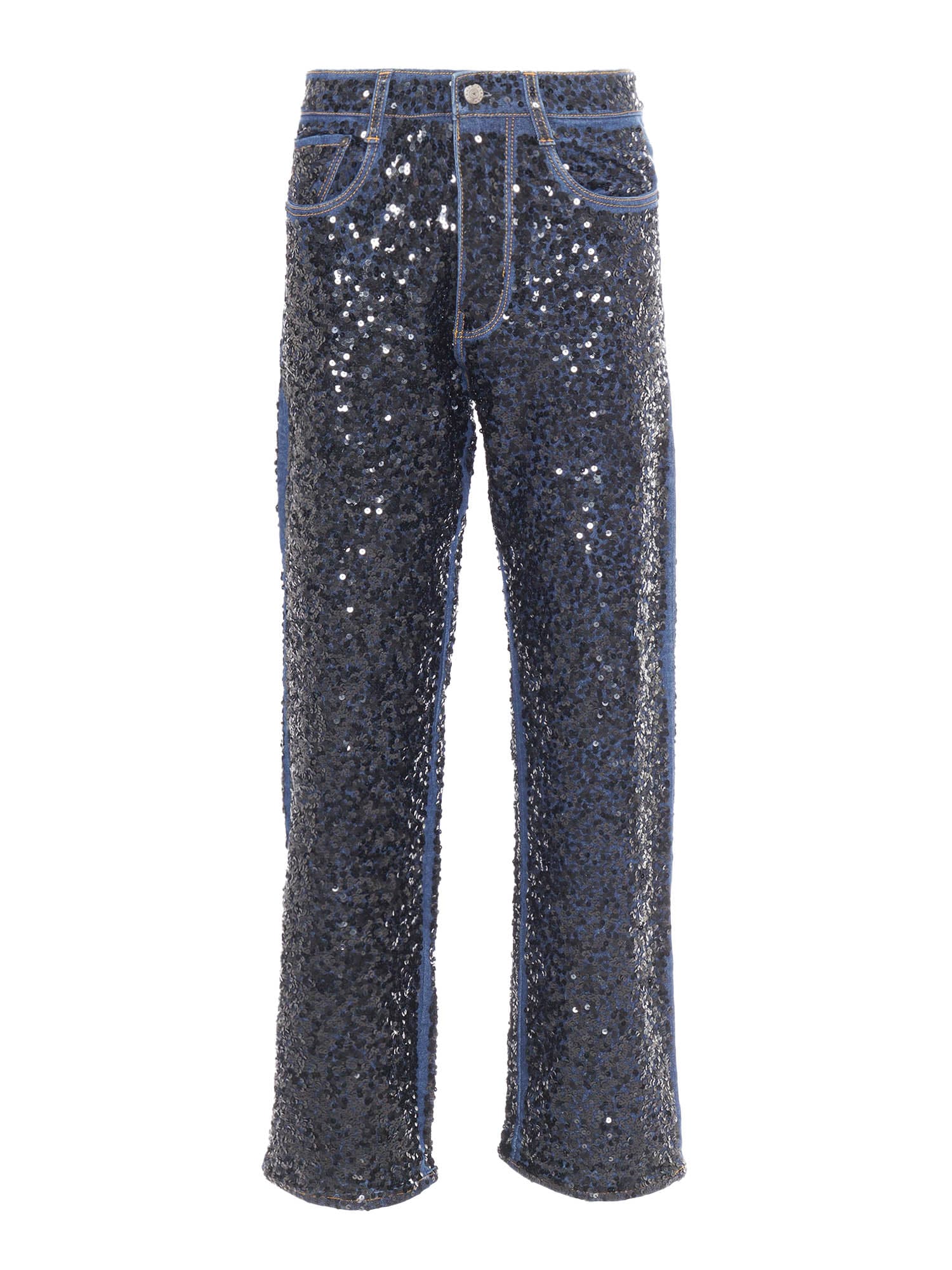 P.A.R.O.S.H BLU JEANS WITH SEQUINS 