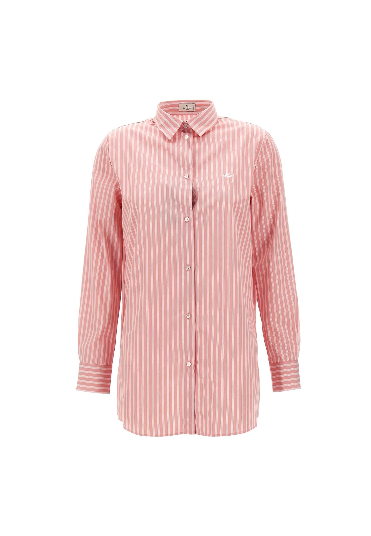 Etro Silk And Cotton Shirt In Pink