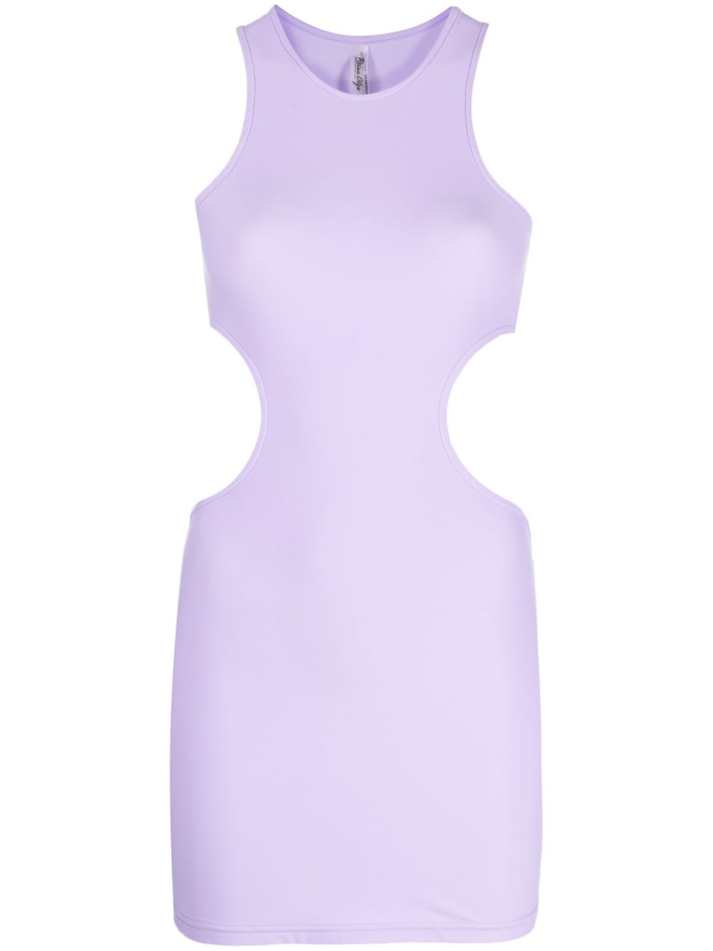 Reina Olga Sleeveless Minidress Featuring Cut-out Detailing In Purple