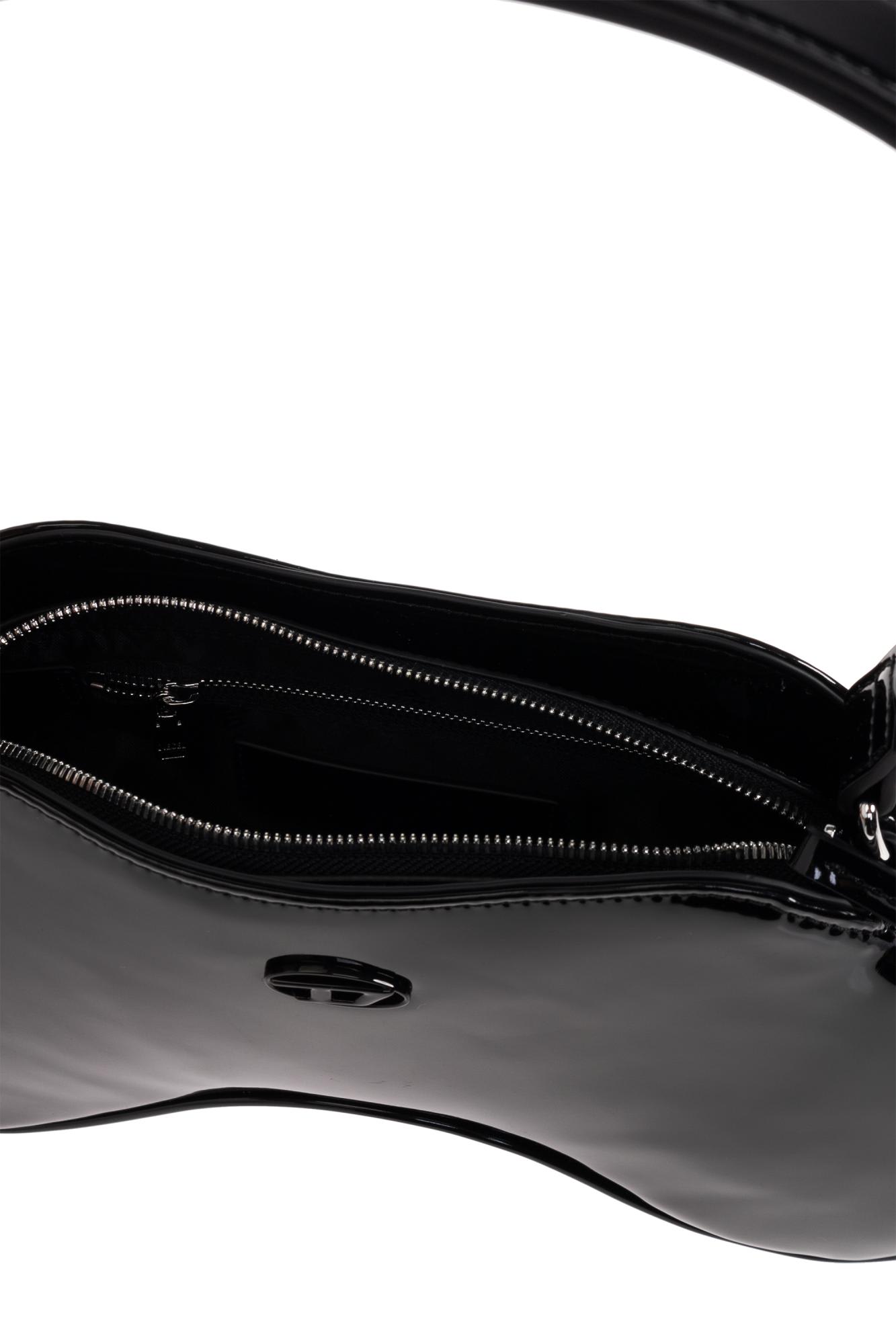 Diesel Play-glossy Shoulder Bag In Black