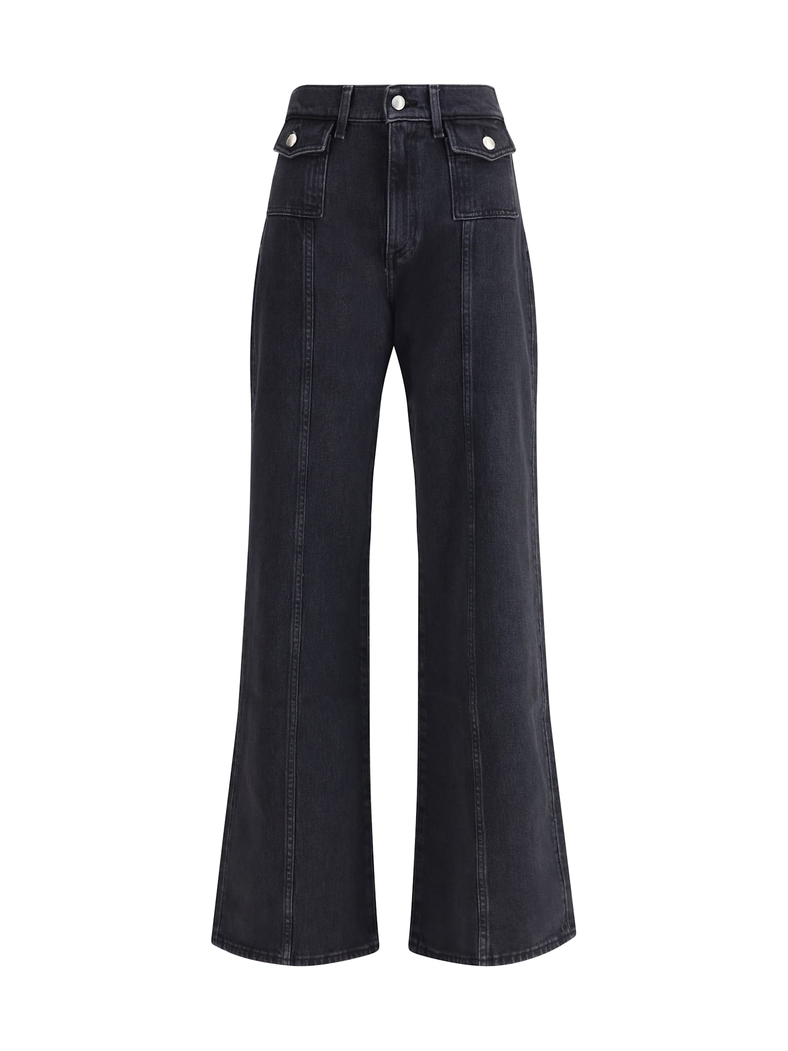 7 For All Mankind Lotta Wide Leg Jeans In Gold
