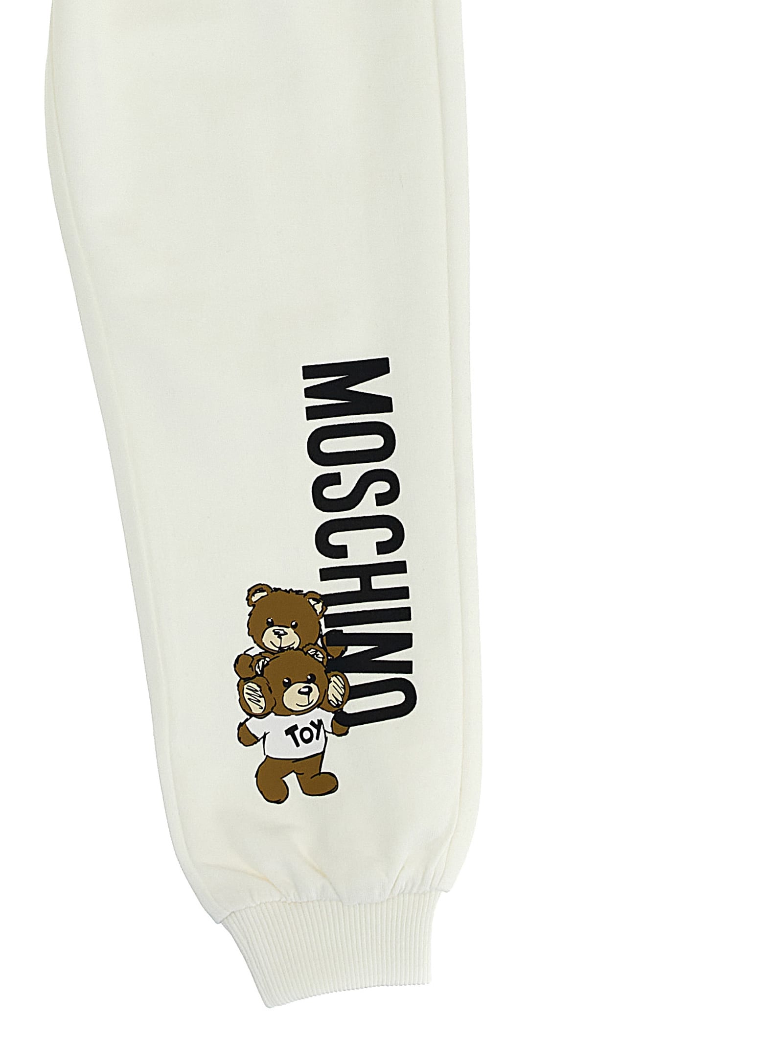 Shop Moschino Sweatshirt Suit + Logo Print Joggers In White