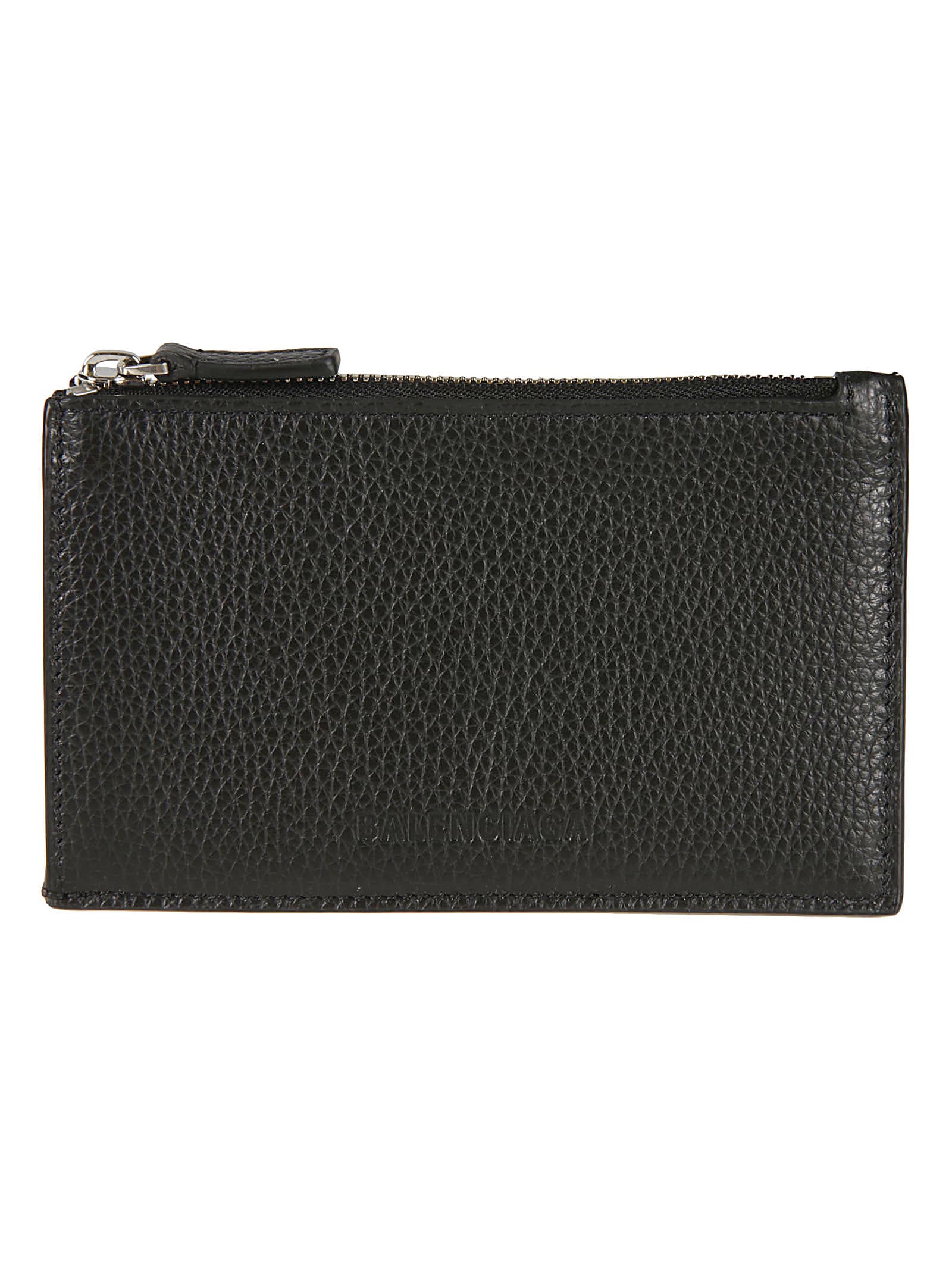 Balenciaga Grained Leather Top Zipped Card Holder