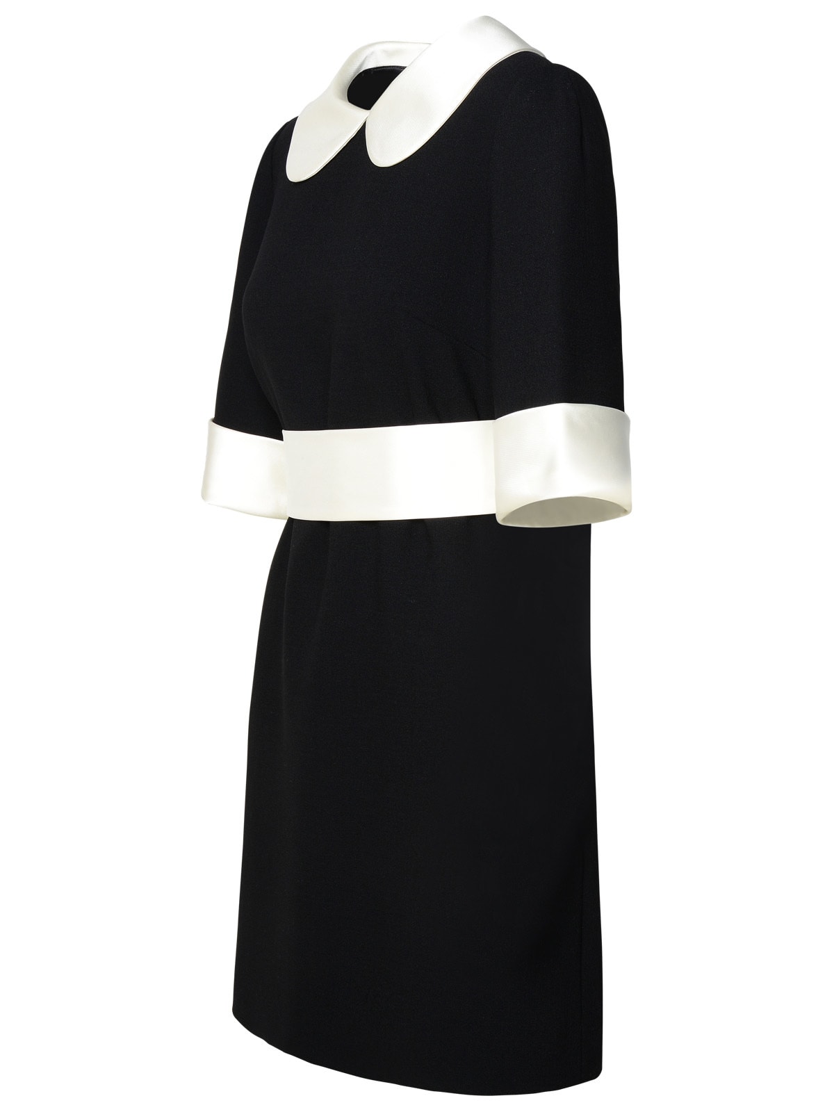 Shop Dolce & Gabbana Black Virgin Wool Blend Dress In Nero (black)