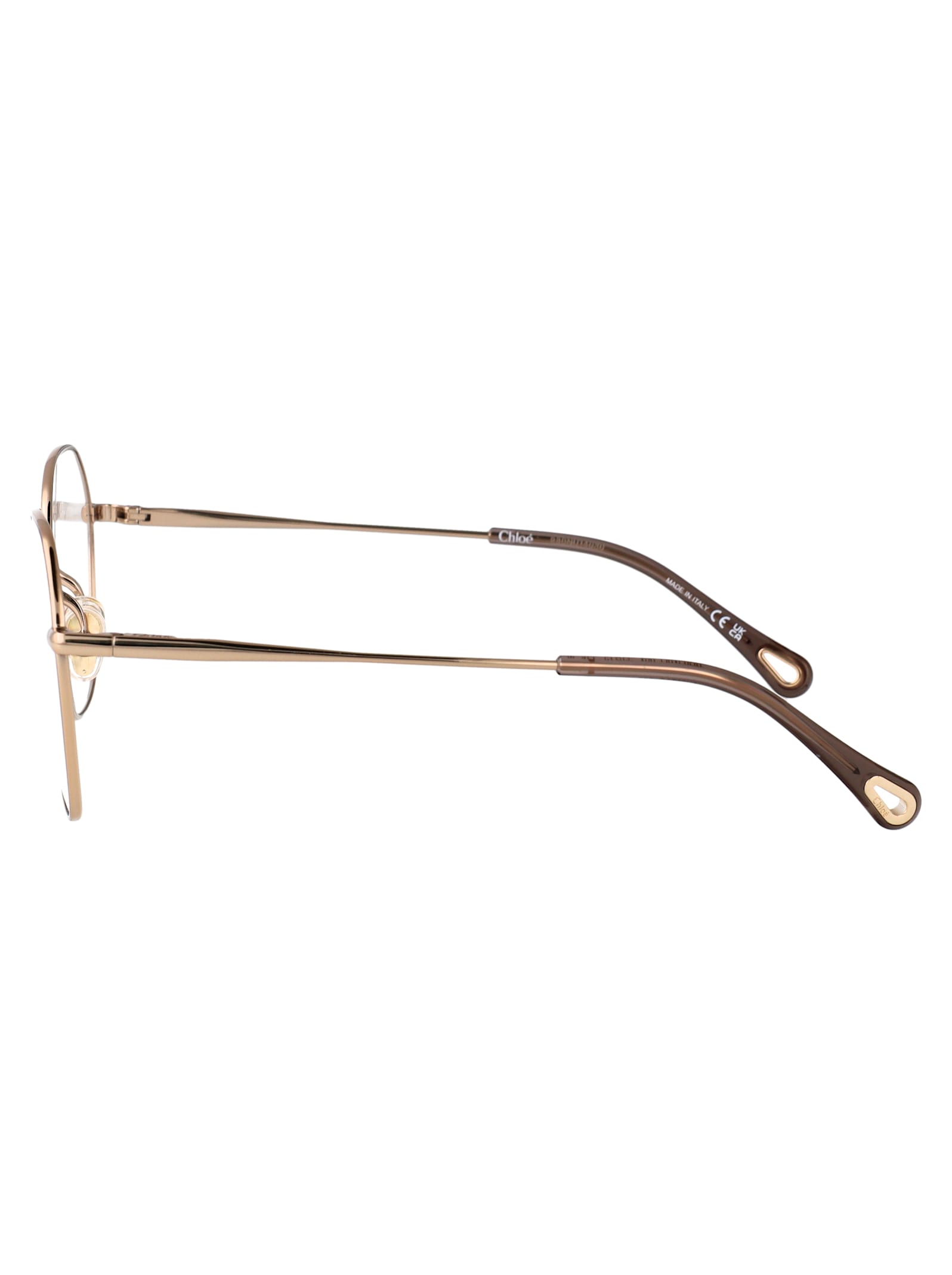 Chloé Ch0320o Glasses In Gold-gold-transparent