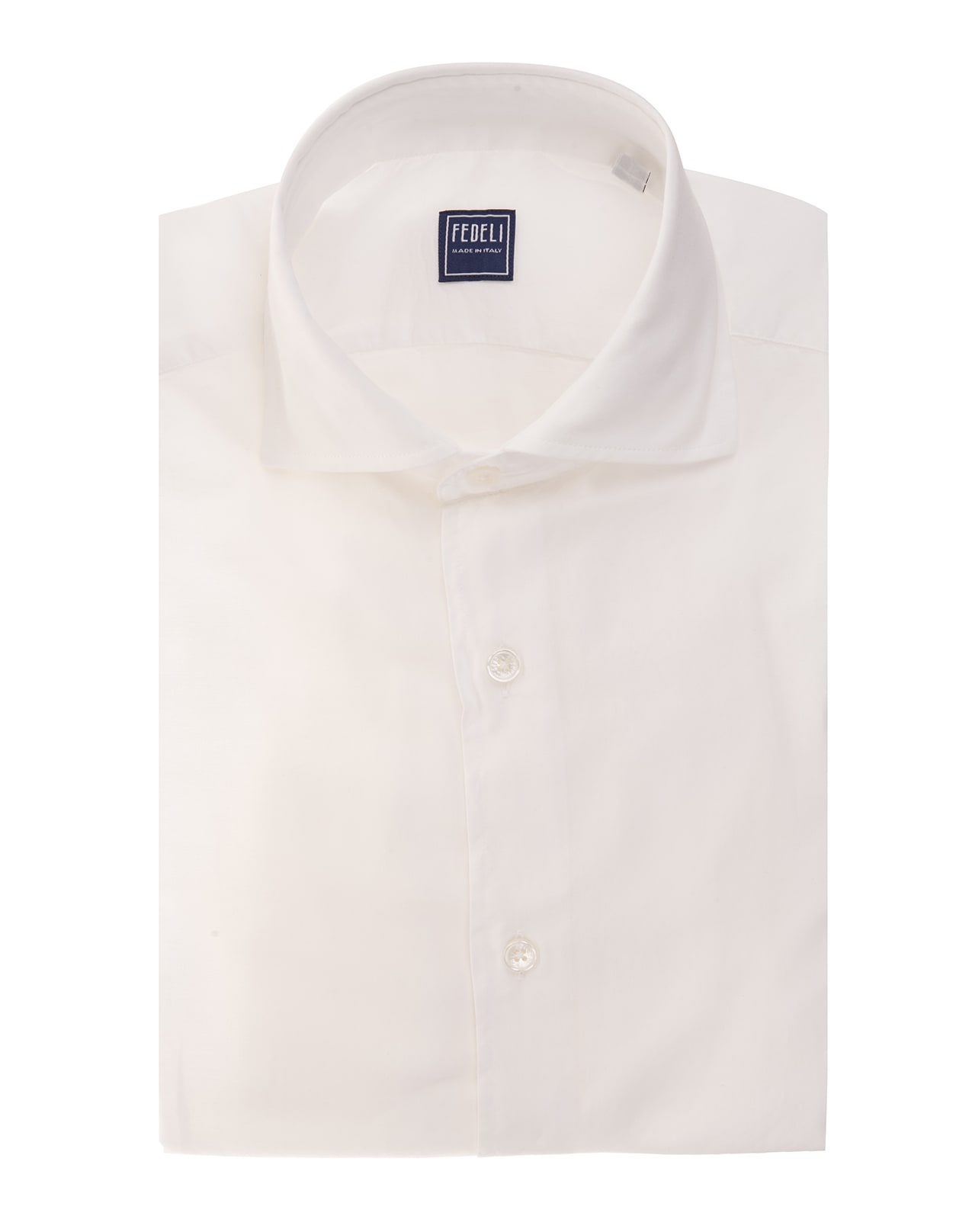 Fedeli Man Optical White Lightweight Cotton Shirt
