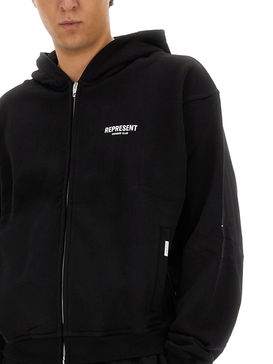 Shop Represent Sweatshirt With Logo In Black