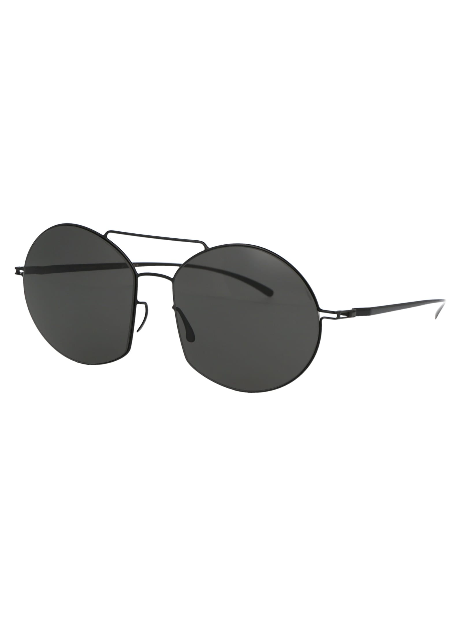 Shop Mykita Mmesse003 Sunglasses In 190 E4 Black Dark Grey Solid