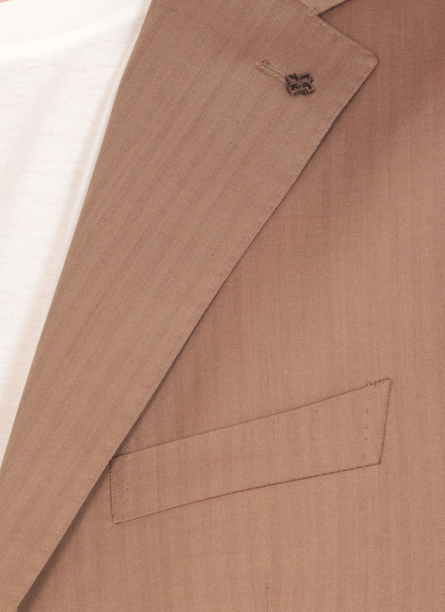 Tagliatore Herringbone Patch-pockets Suit In Brown