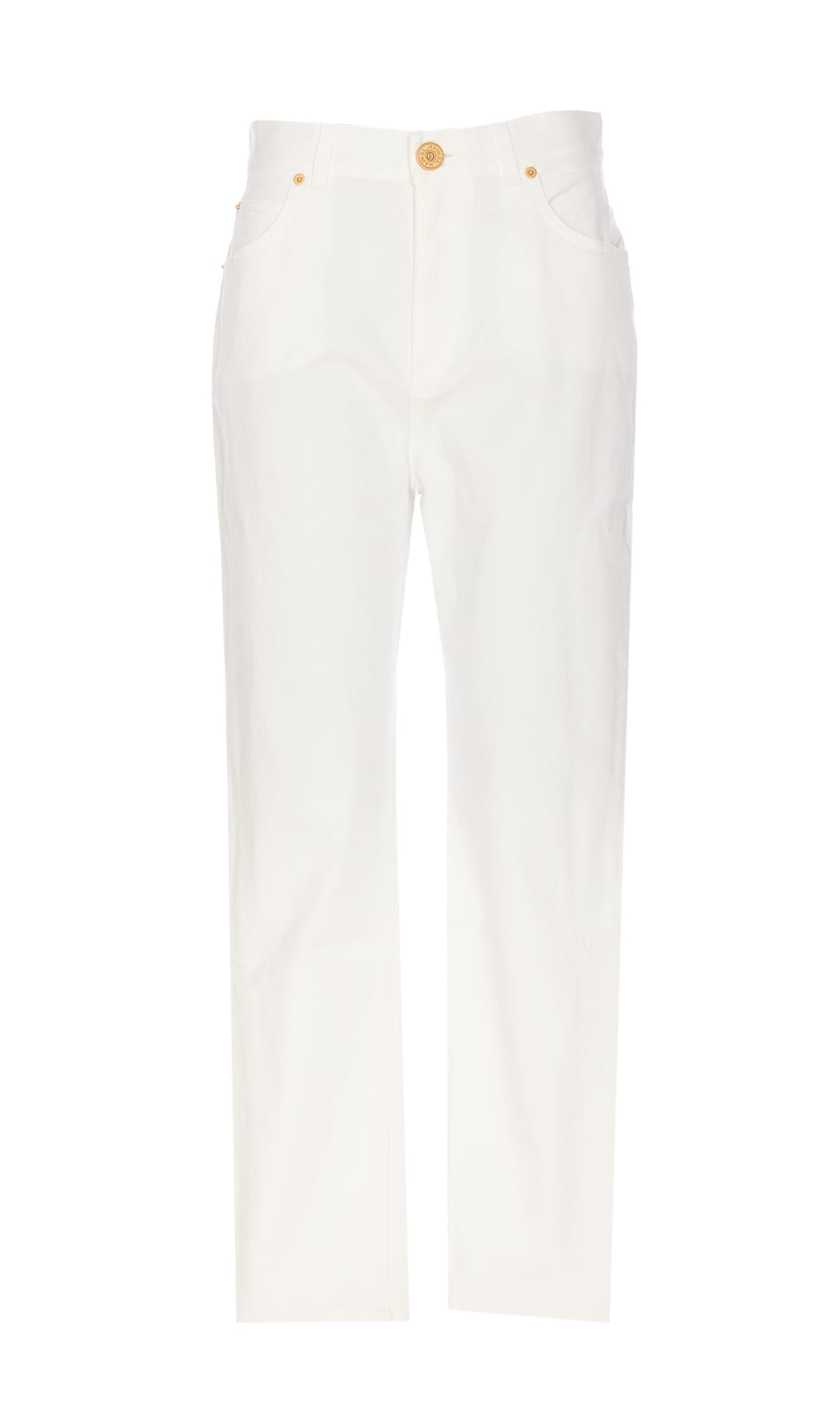 Shop Balmain Slim Jeans In White