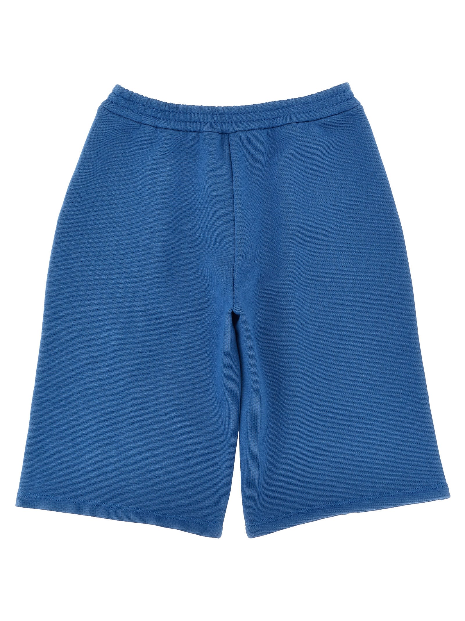 Shop Gucci Logo Bermuda Shorts In Blue