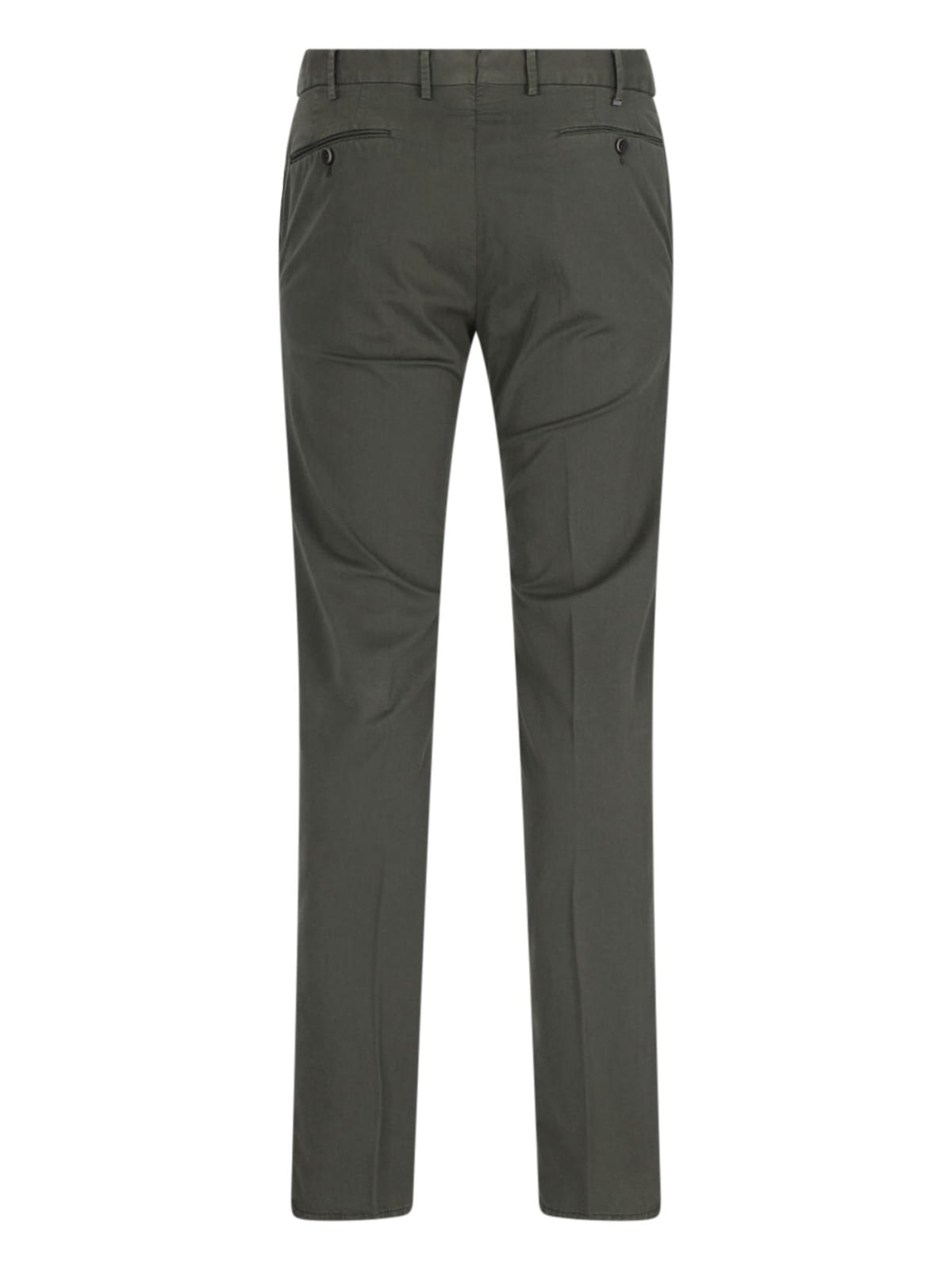 Pt Torino Straight Trousers With Pockets And Loops In Green