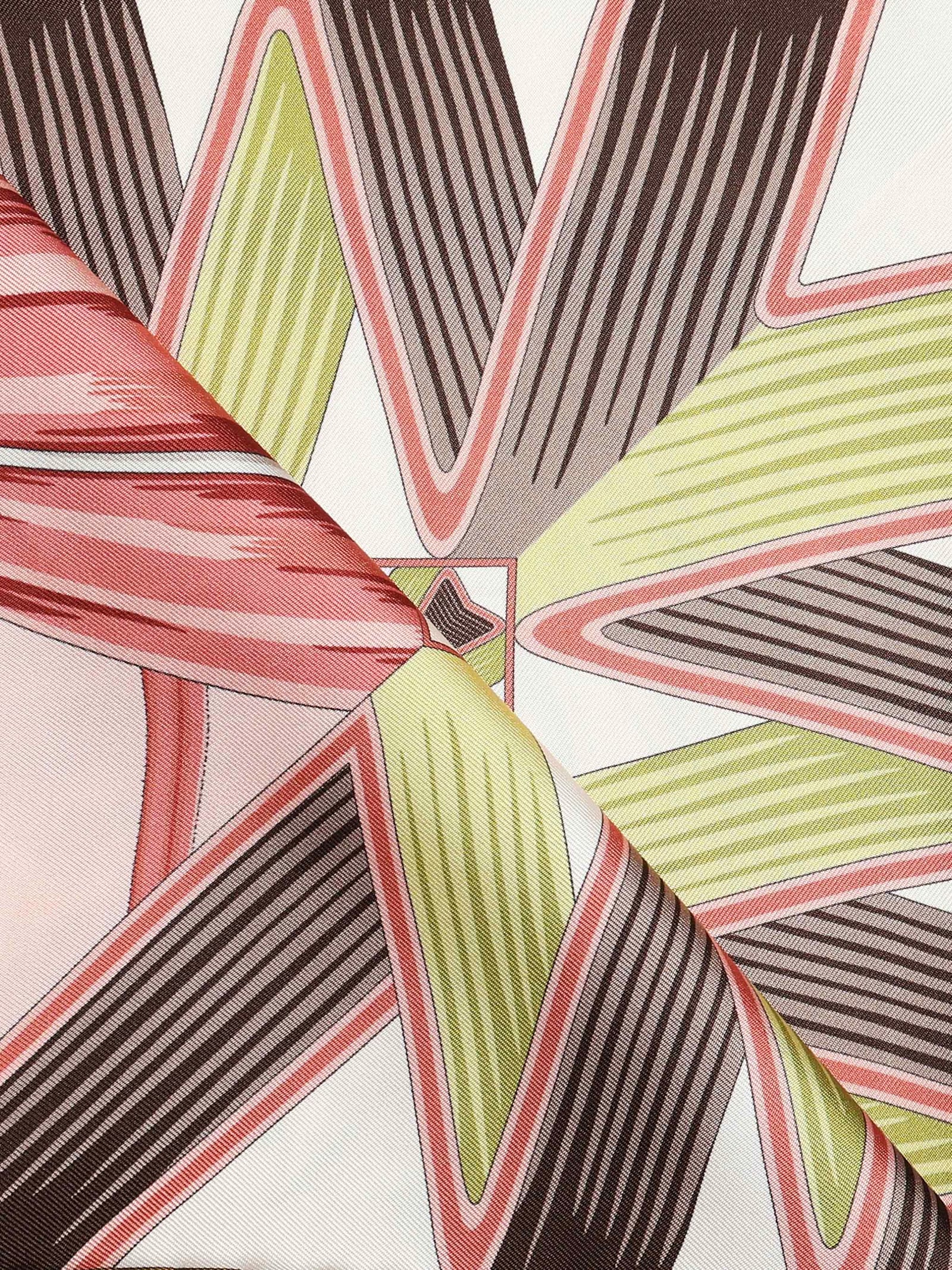 Ferragamo Giada Print Silk Scarf Scarves And Foulards Rose In Multi