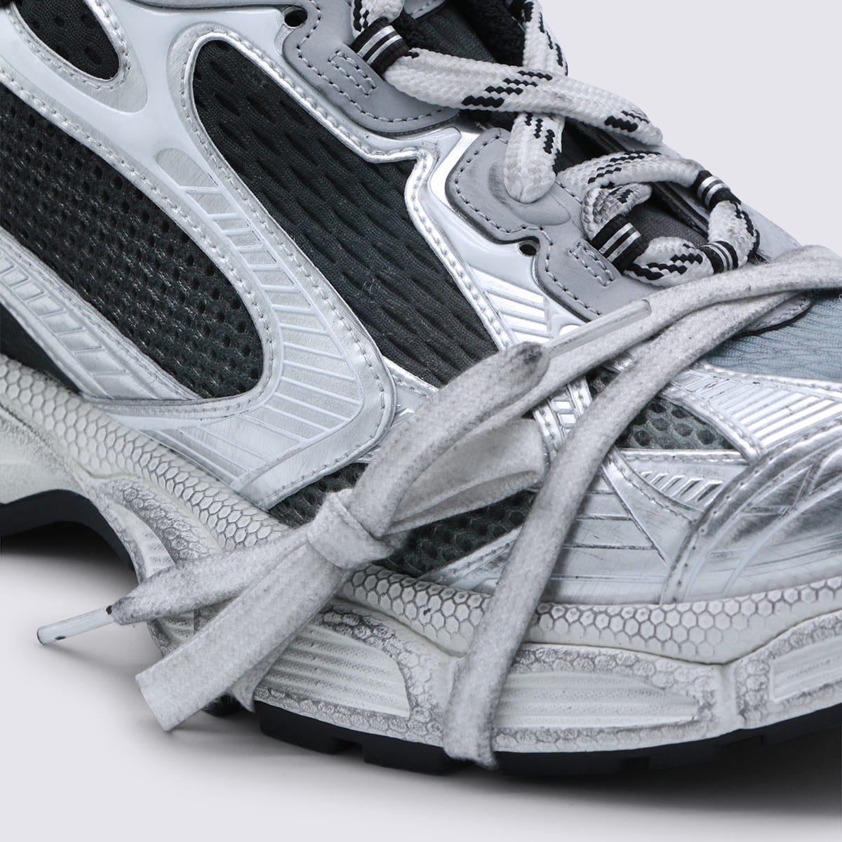 Balenciaga Multicolor Mesh And Rubber 3xl Gradient Sneakers In Gray