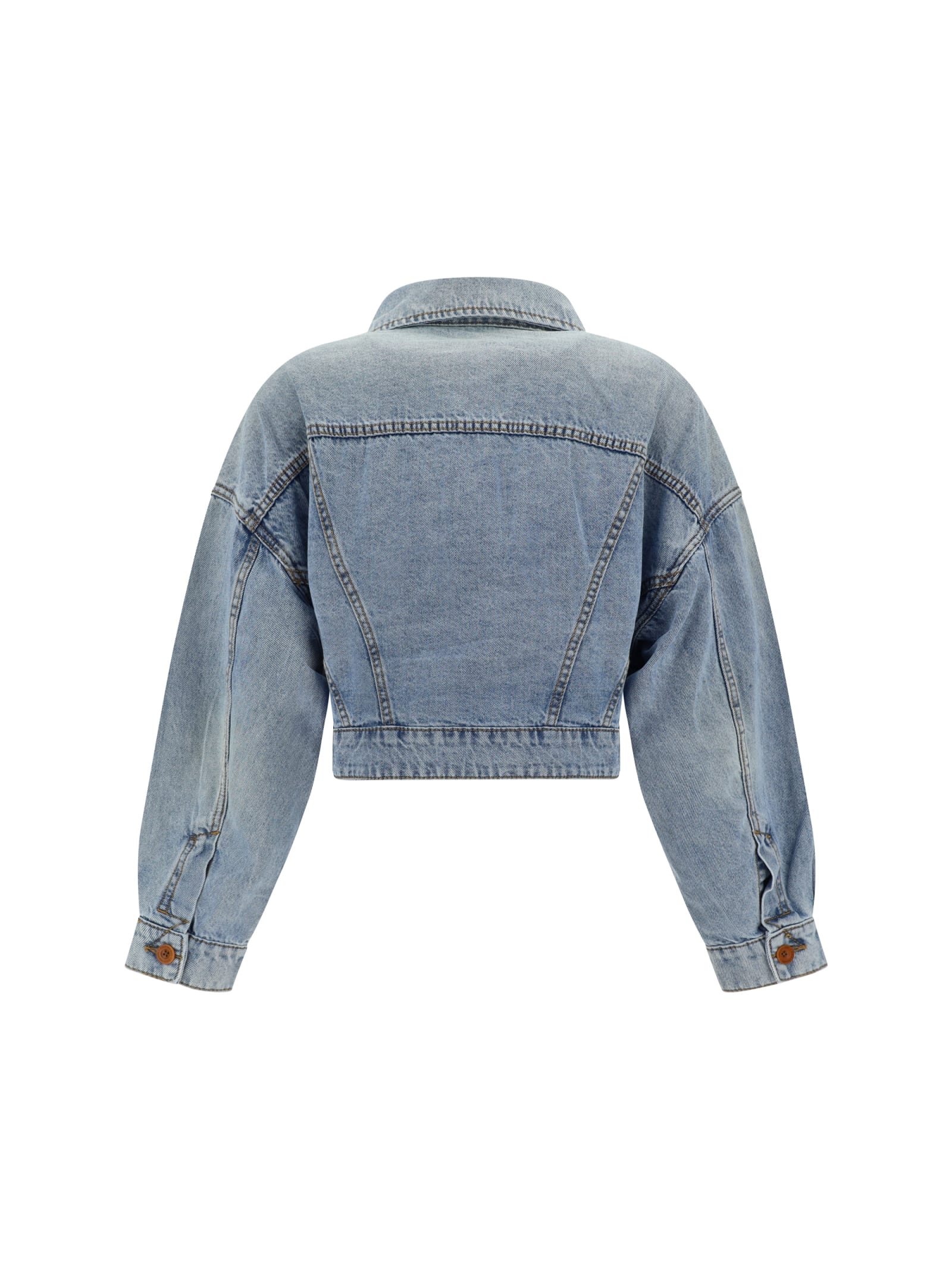 Shop Zimmermann Denim Jacket In Faded Blue