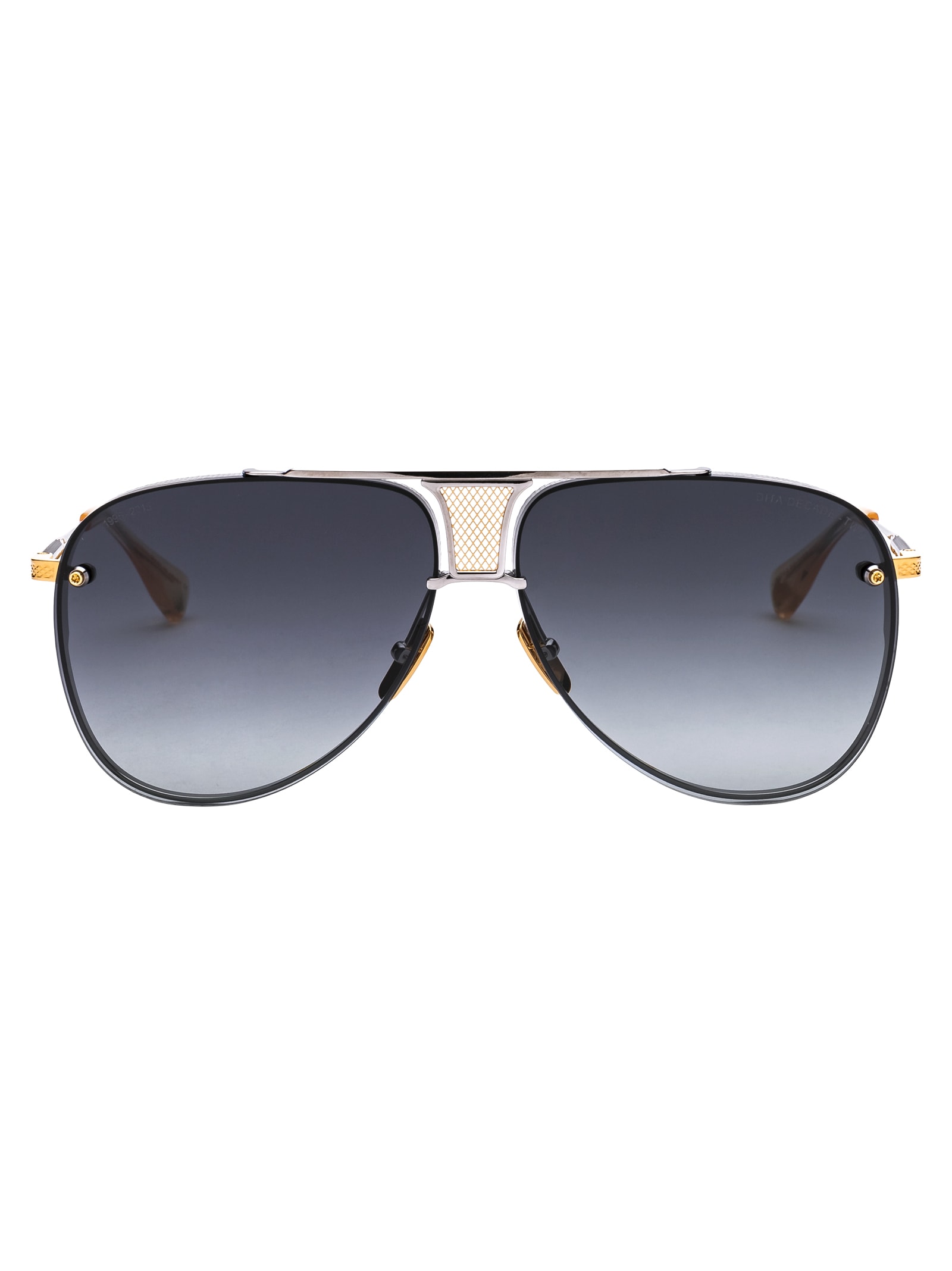 Shop Dita Decade-two Sunglasses In Black Palladium-18k Gold