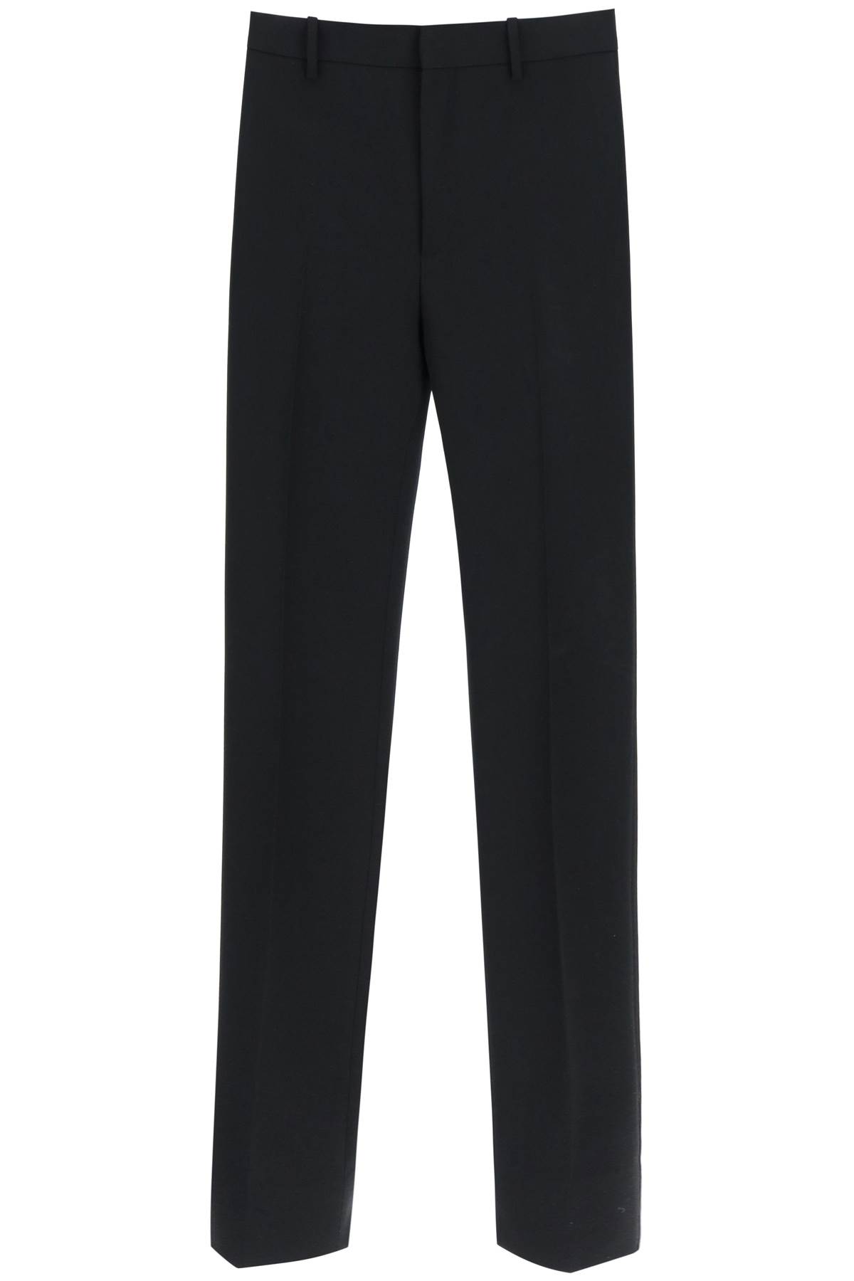 Shop Off-white Slim Tailored Pants With Zippered Ankle In Black (black)