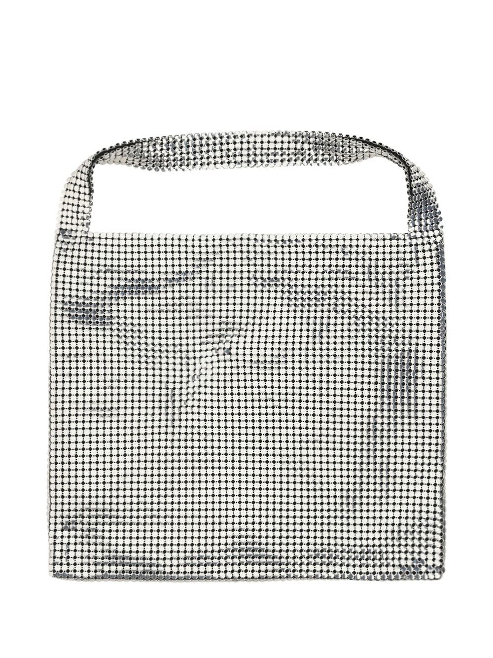 Shop Rabanne Pixel Tote Bag In Argento