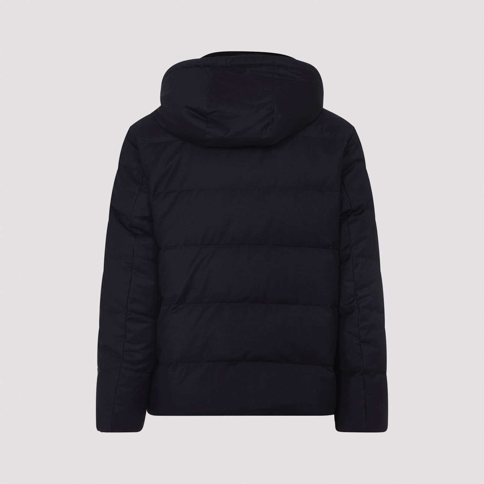 Yves Salomon Padded Quilted Down Jacket With Hood And Zipper Closure In Black