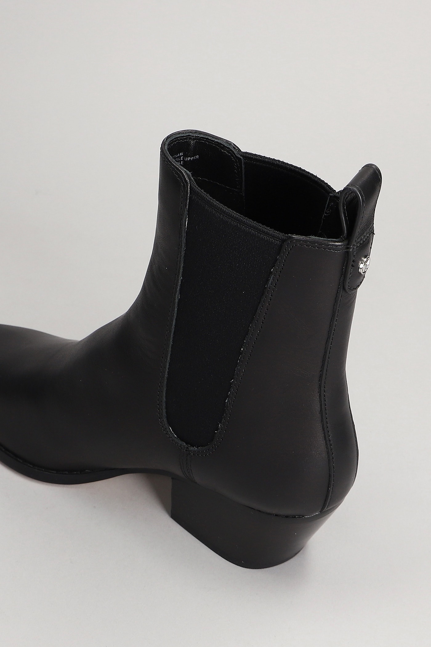 Michael Kors Kinlee Texan Ankle Boots In Black Leather