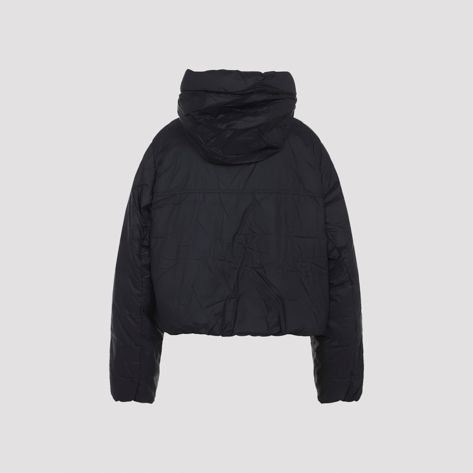 Canada Goose Cropped Puffer Jacket With Concealed Zipper In Black