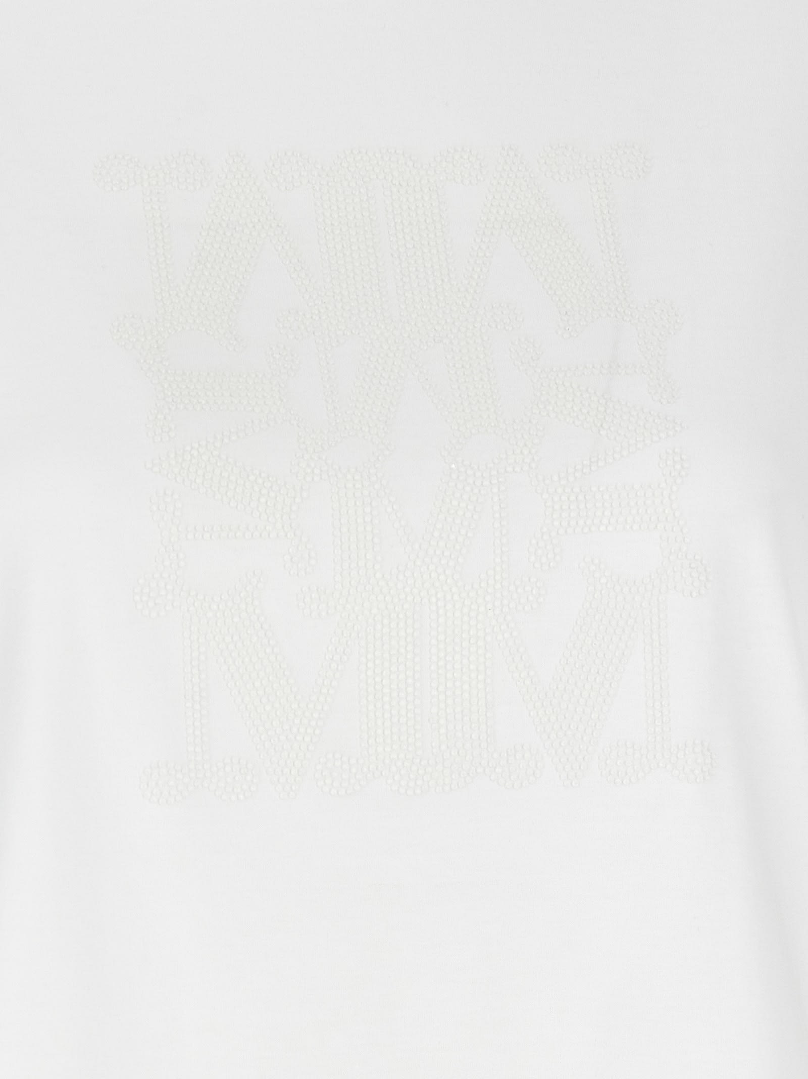 Max Mara Short Sleeve Crew Neck Top In Multi
