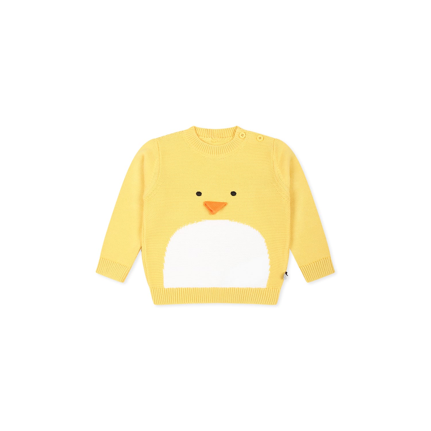 Stella Mccartney Yellow Sweater For Baby Boy With Chick In Yellow
