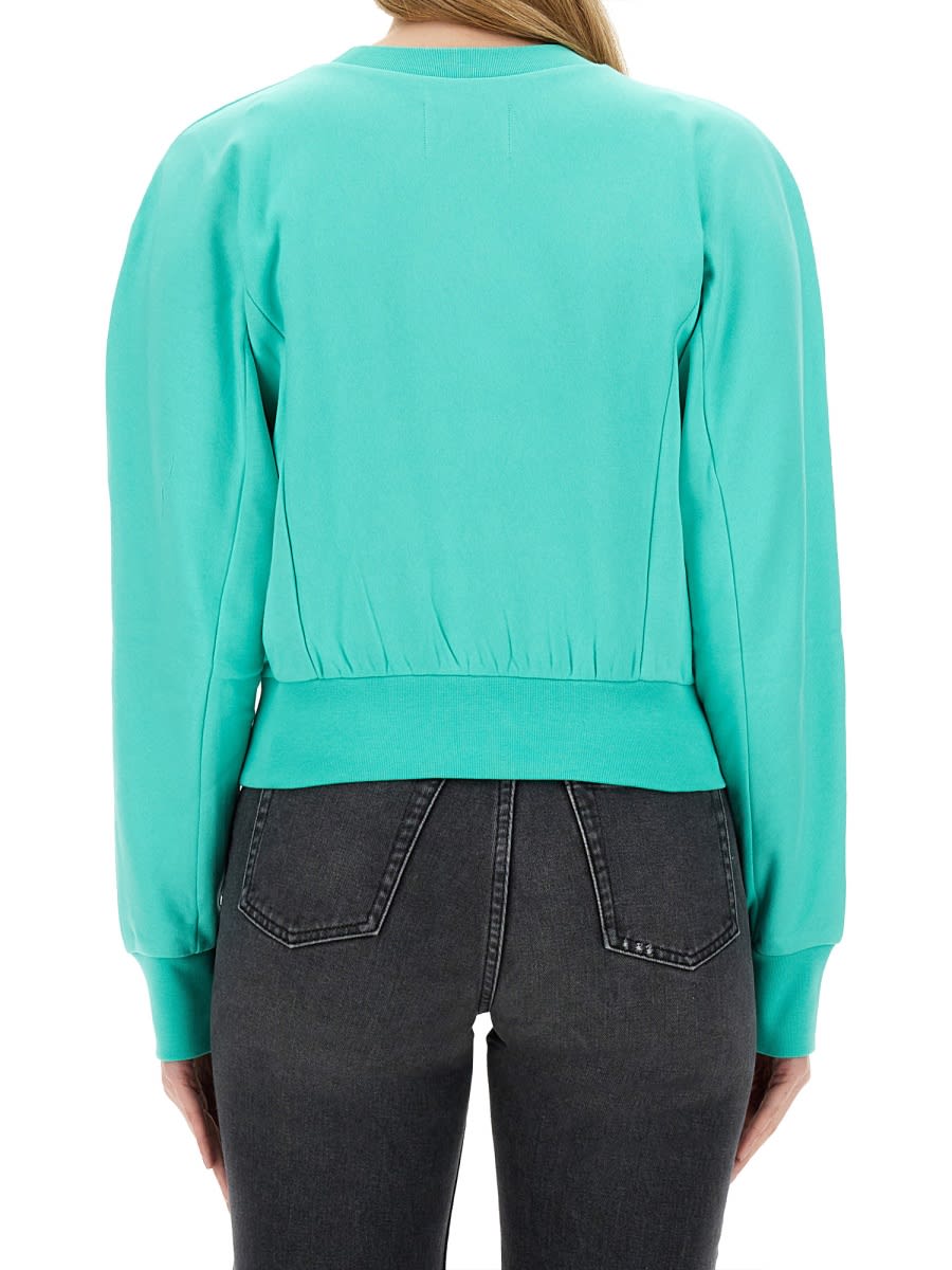 Vivienne Westwood Orb-embroidered Cotton Sweatshirt In Azure