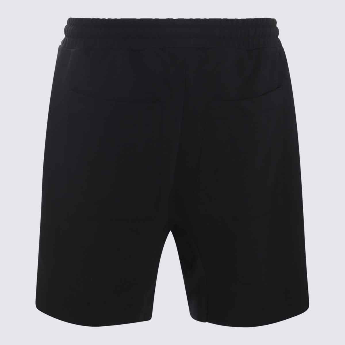 Shop Thom Krom Black Cotton Blend Shorts