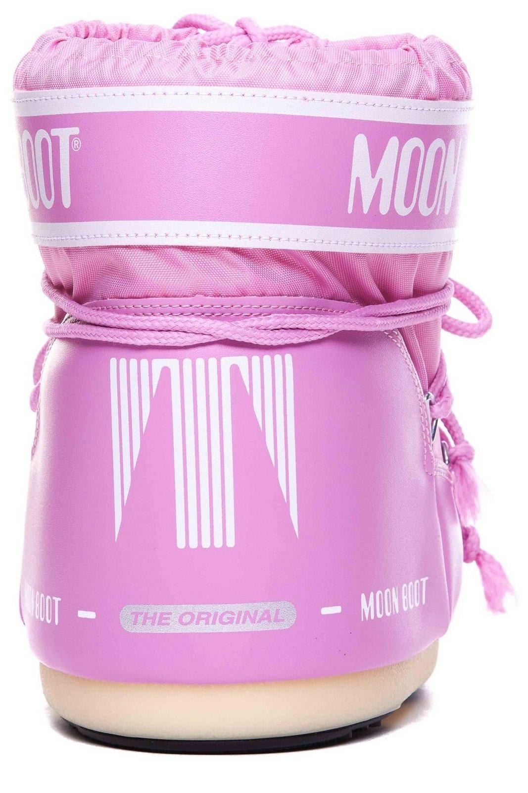 Shop Moon Boot Icon Logo Printed Snow Boots In Pink