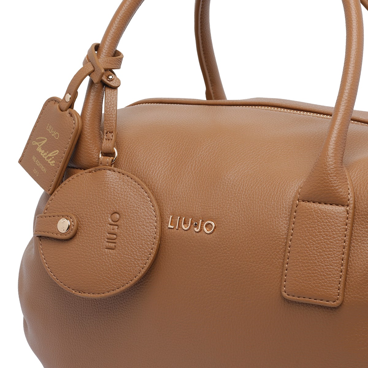 Liu •jo Logo-lettering Tote Bag In Brown
