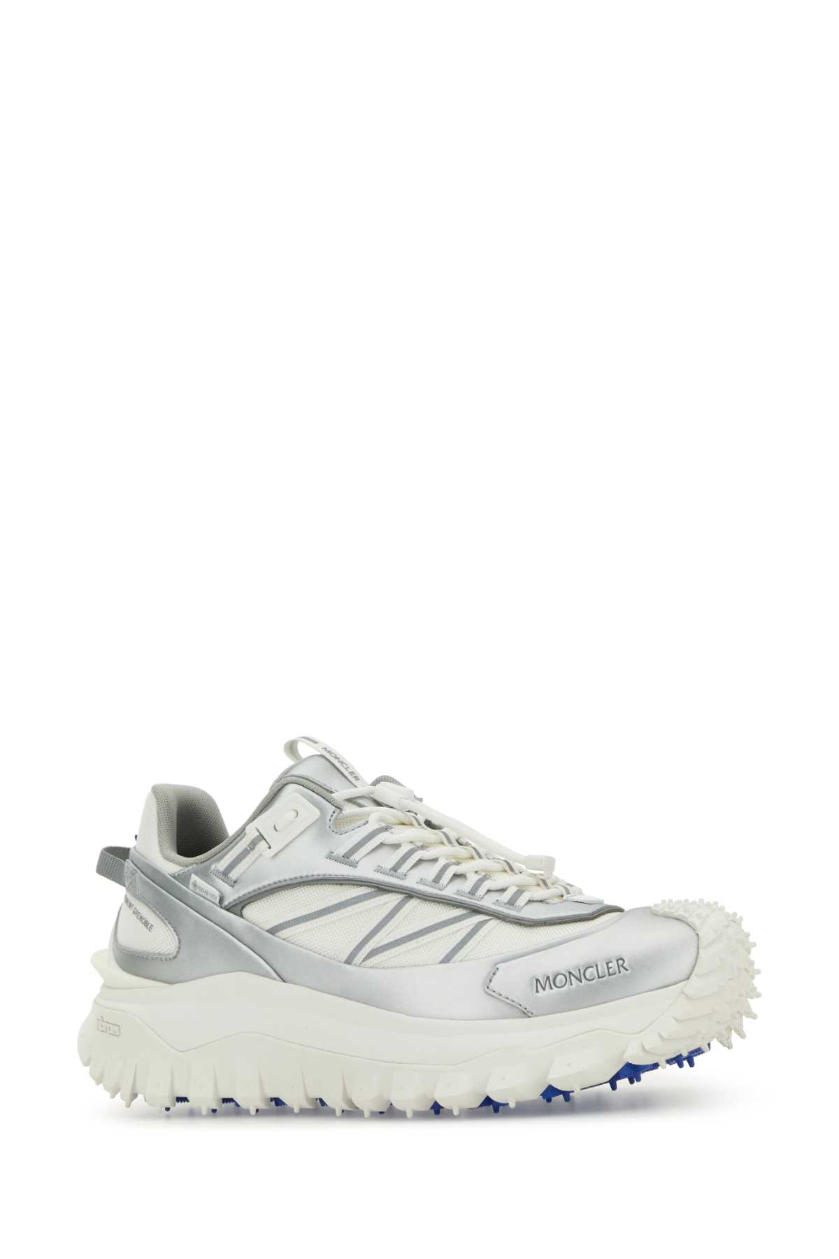 Moncler Two-tone Fabric And Leather Trailgrip Sneakers In White