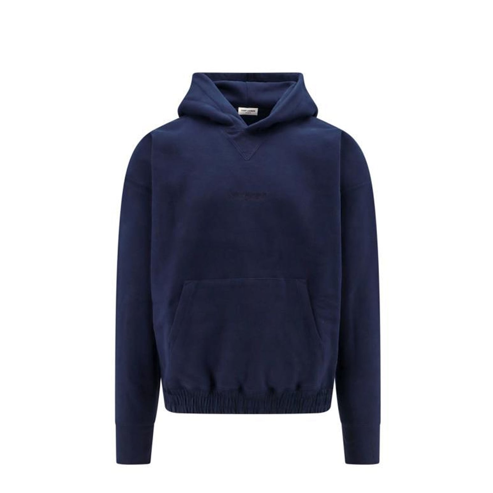 Shop Saint Laurent Cotton Fleece Sweatshirt In Blue