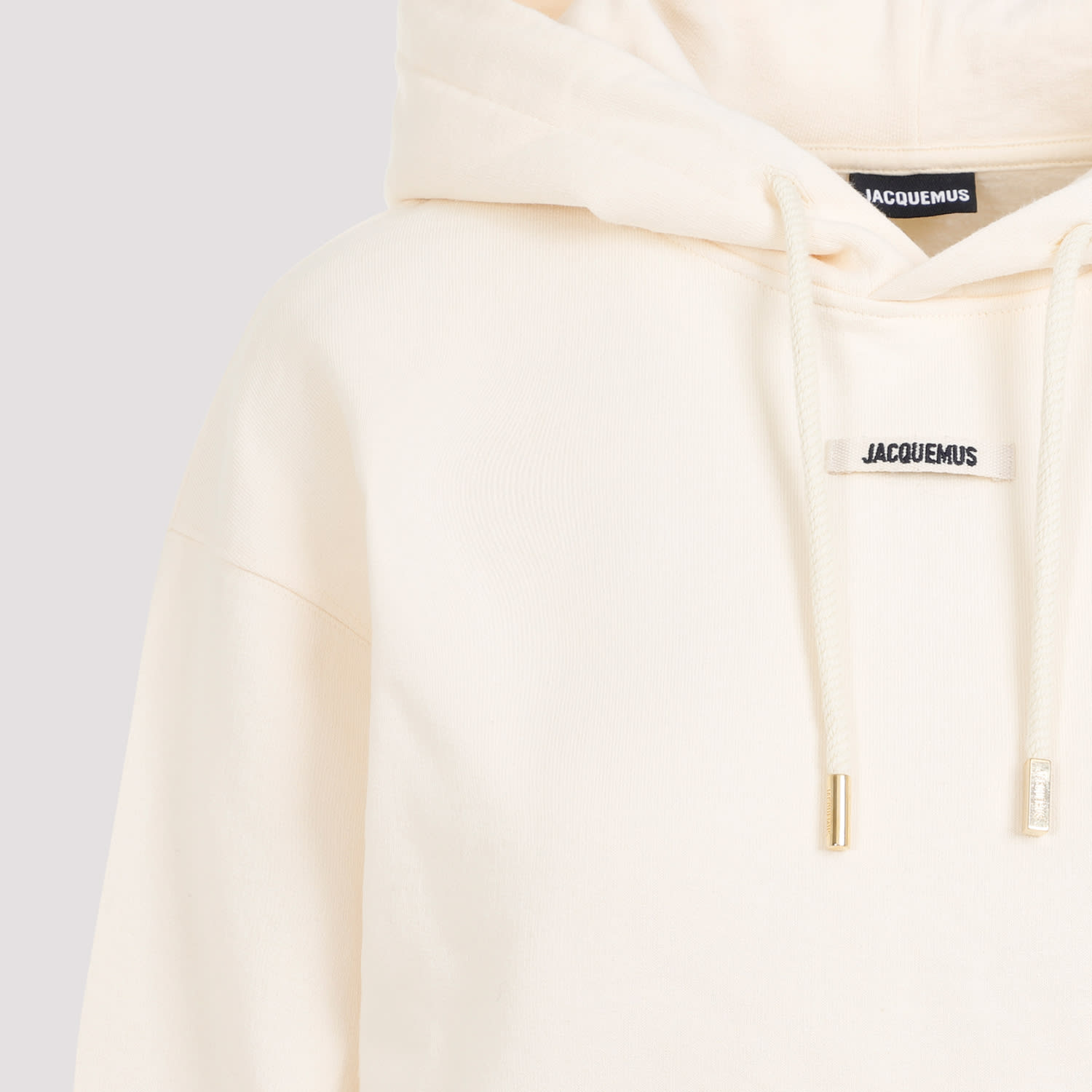 Shop Jacquemus Le Hoodie Gros Grain In Light Beige