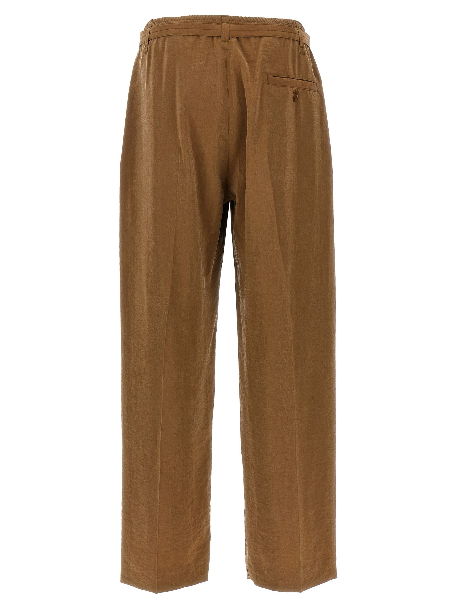 Shop Lemaire Silk Pants In Brown