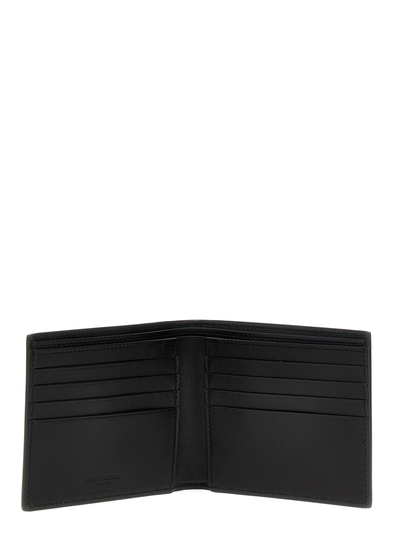 Shop Saint Laurent Paris East/west Wallet In Black