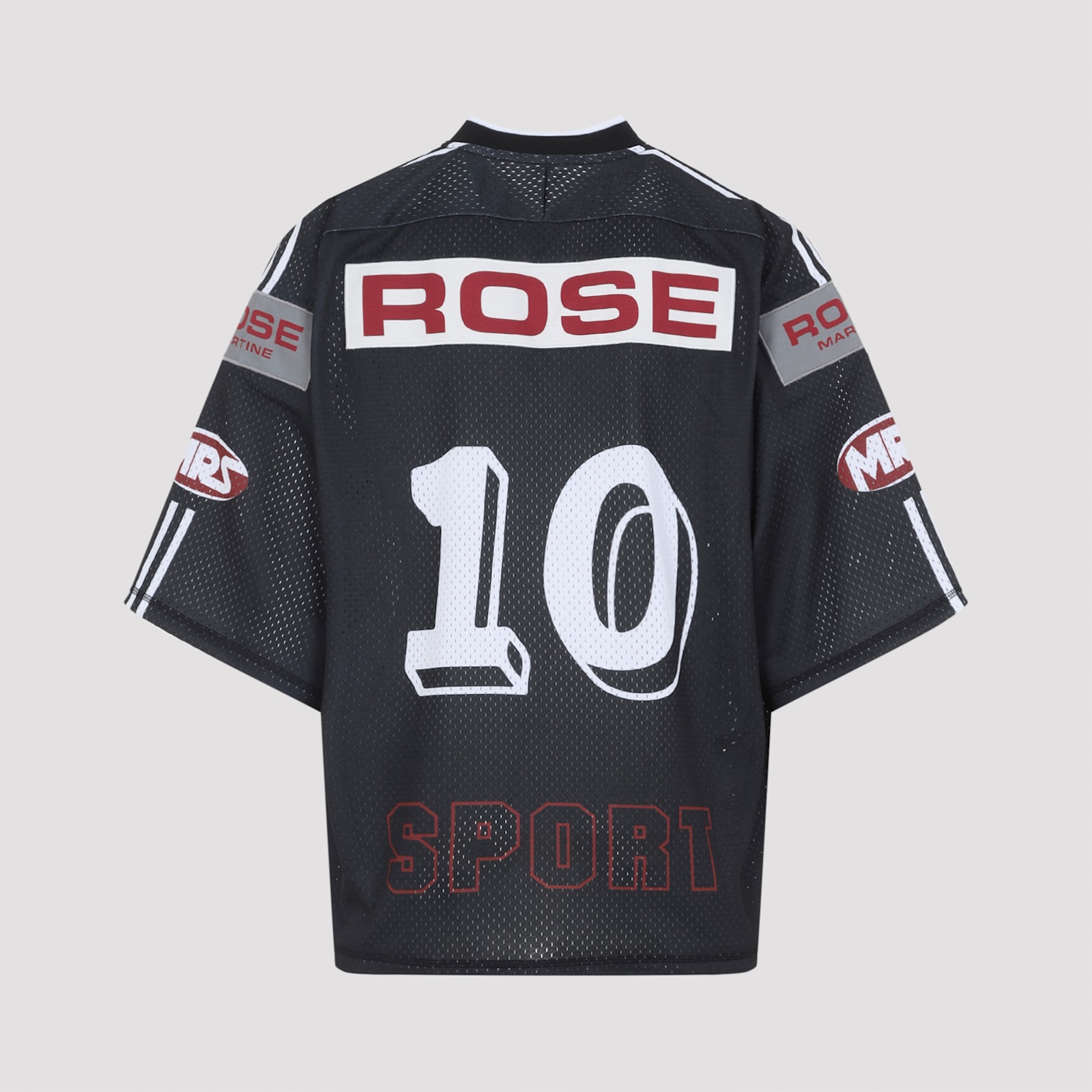 Martine Rose Oversized Hockey T-shirt Graphic Print In Black