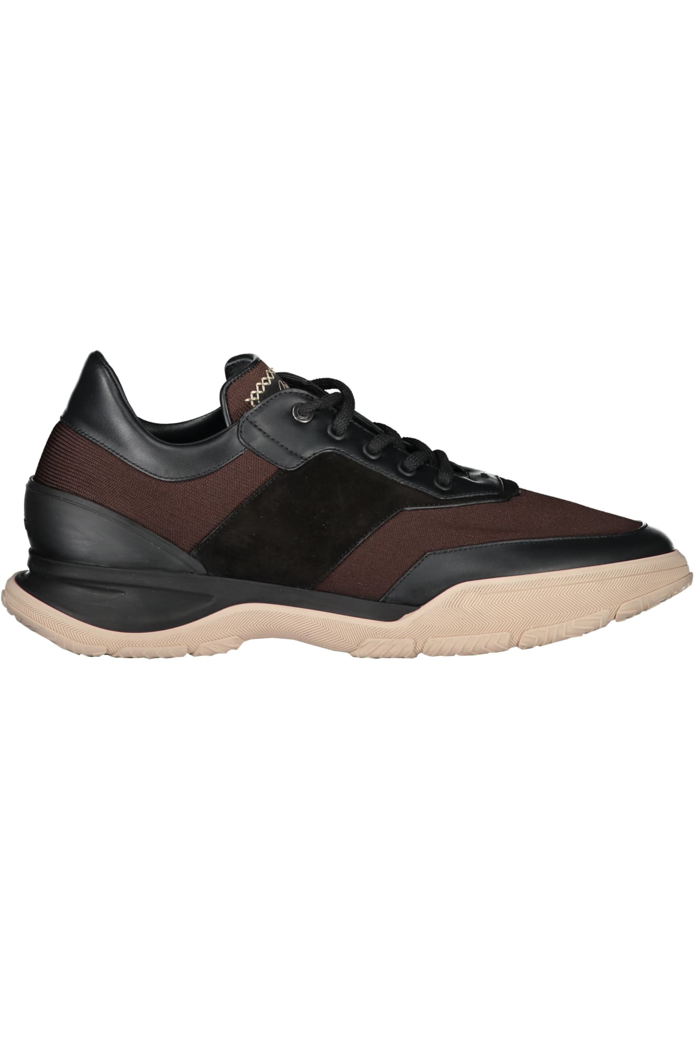Brioni Leather Sneakers In Brown