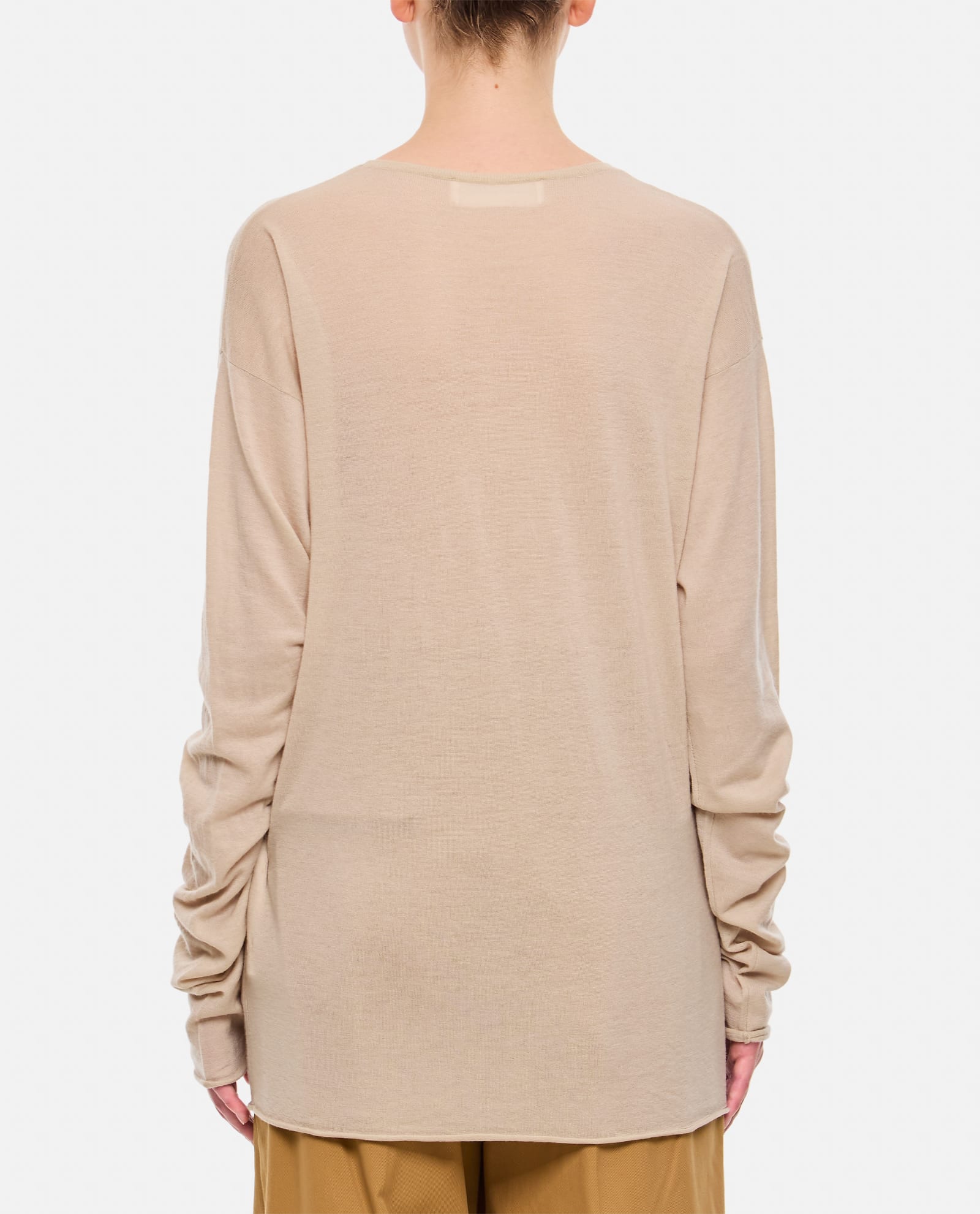 Shop Extreme Cashmere Gemini Cashmere Round Neck Sweater In Beige