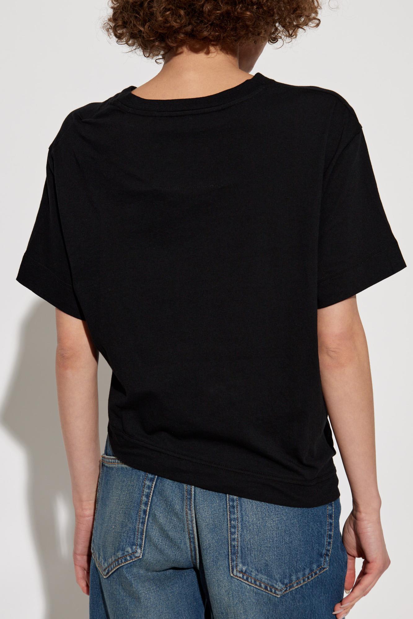 Shop Givenchy Top With Logo-shaped Appliqué In Black